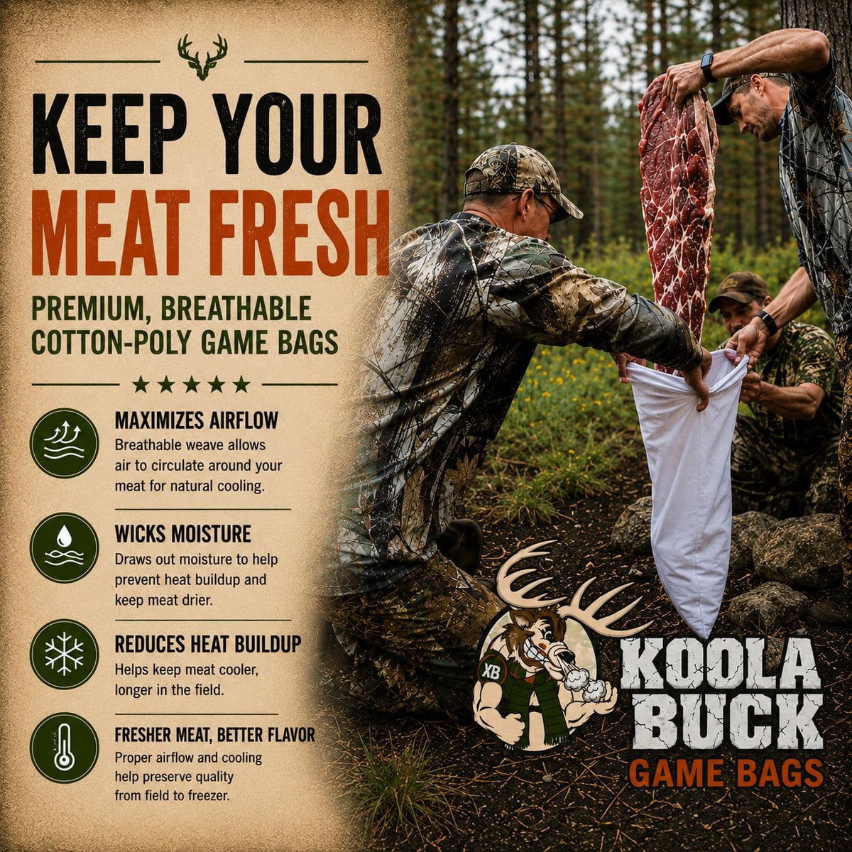 Premium Deer Game Bags - Koola Buck Official Imagery - 5