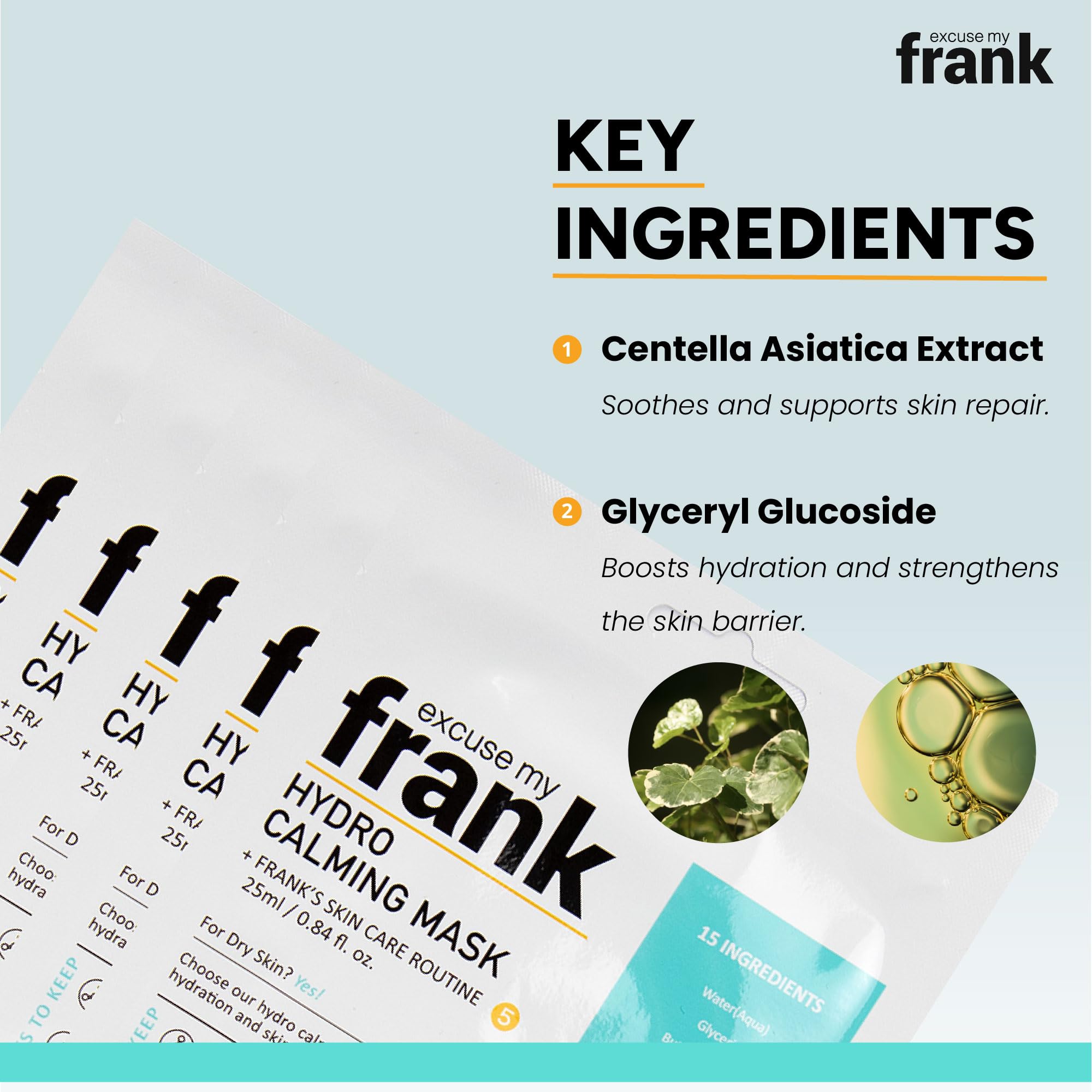Hydro Calming Sheet Mask Korean Skincare for Hydration &amp; - Excuse My Frank