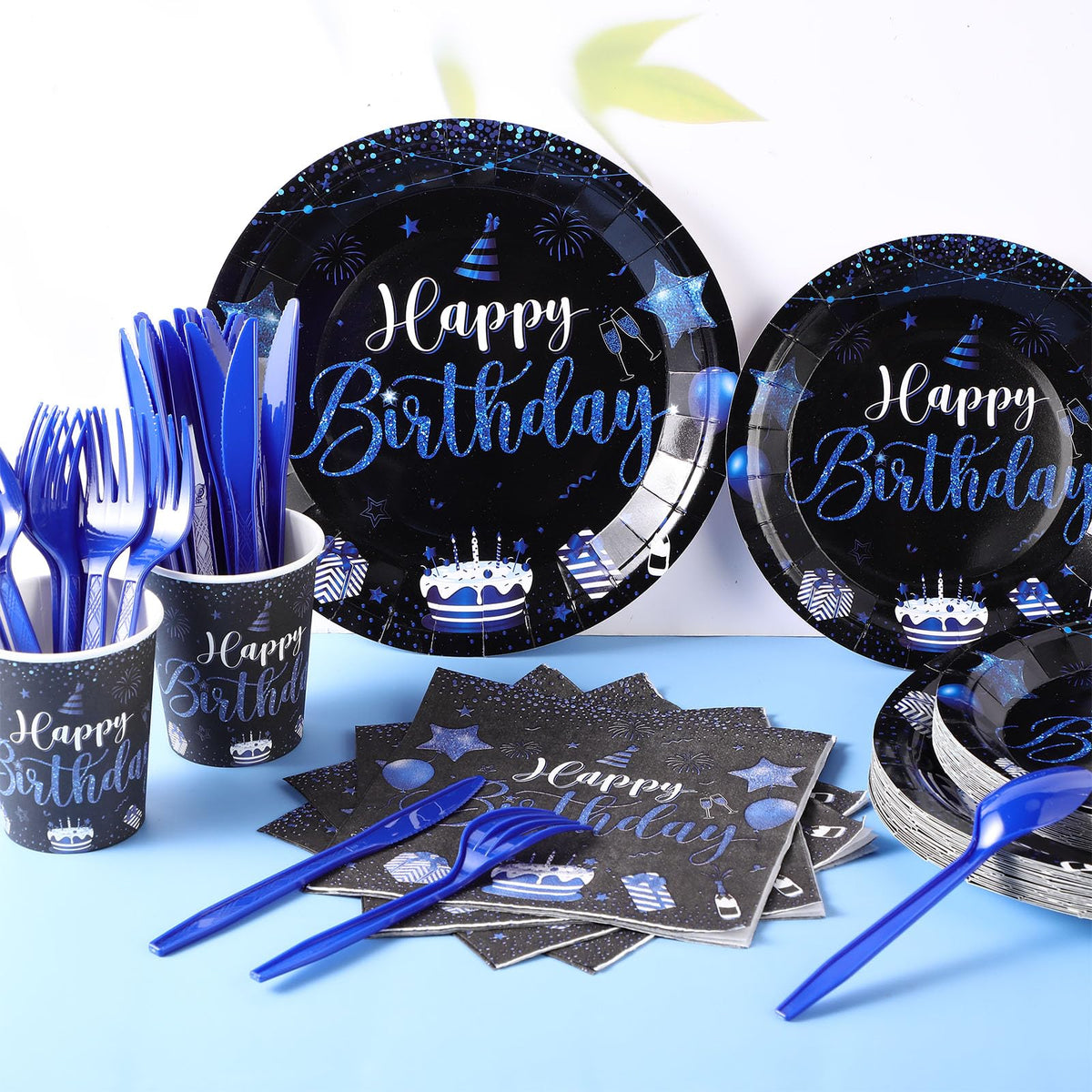 Vesici 171 Pcs Happy Birthday Party Supplies 24 Set Table - Vesici Official Imagery - 3