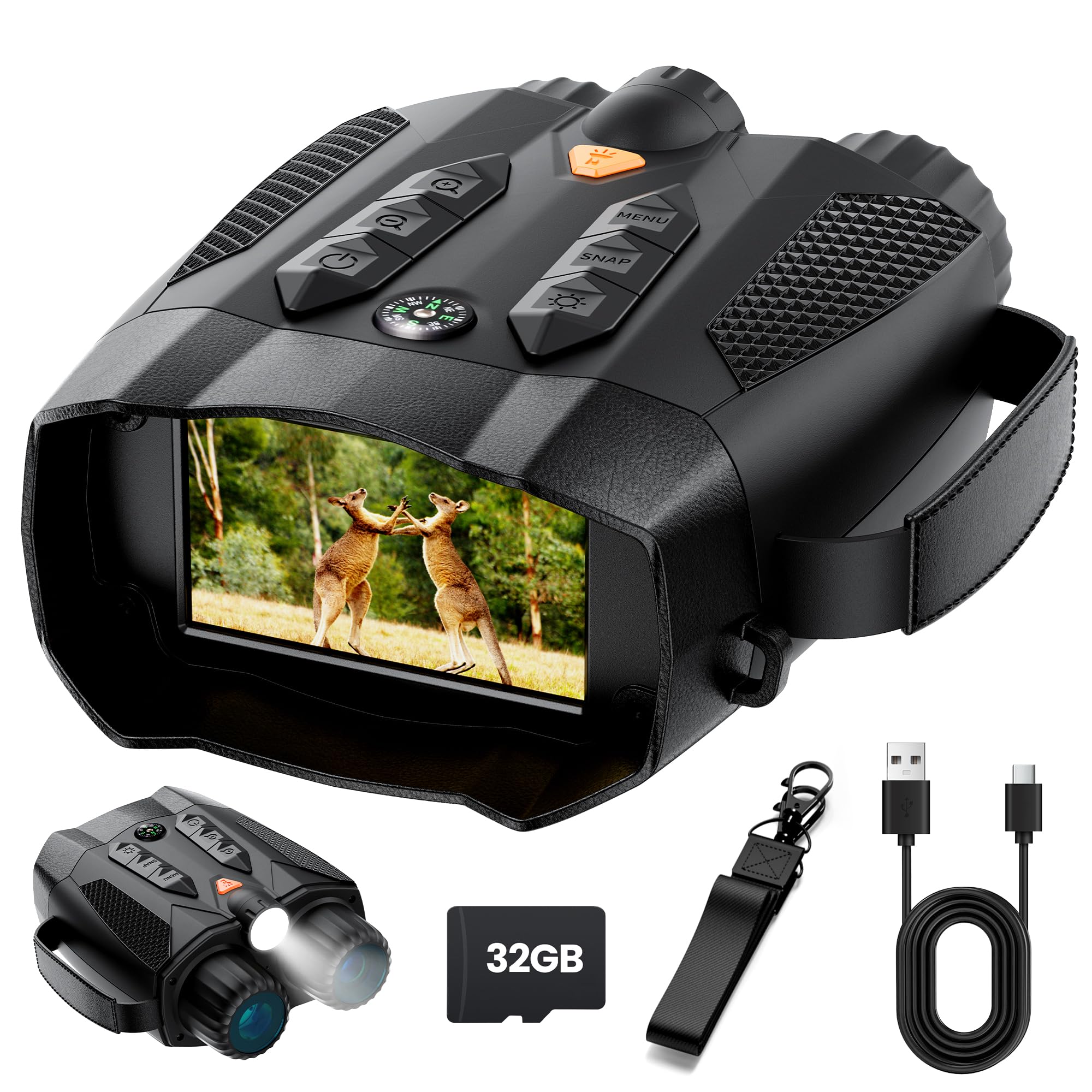 ROQIOO Night Vision Goggles for Adults 4k: Tactical Binoculars wi by ROQIOO - Angle View 1