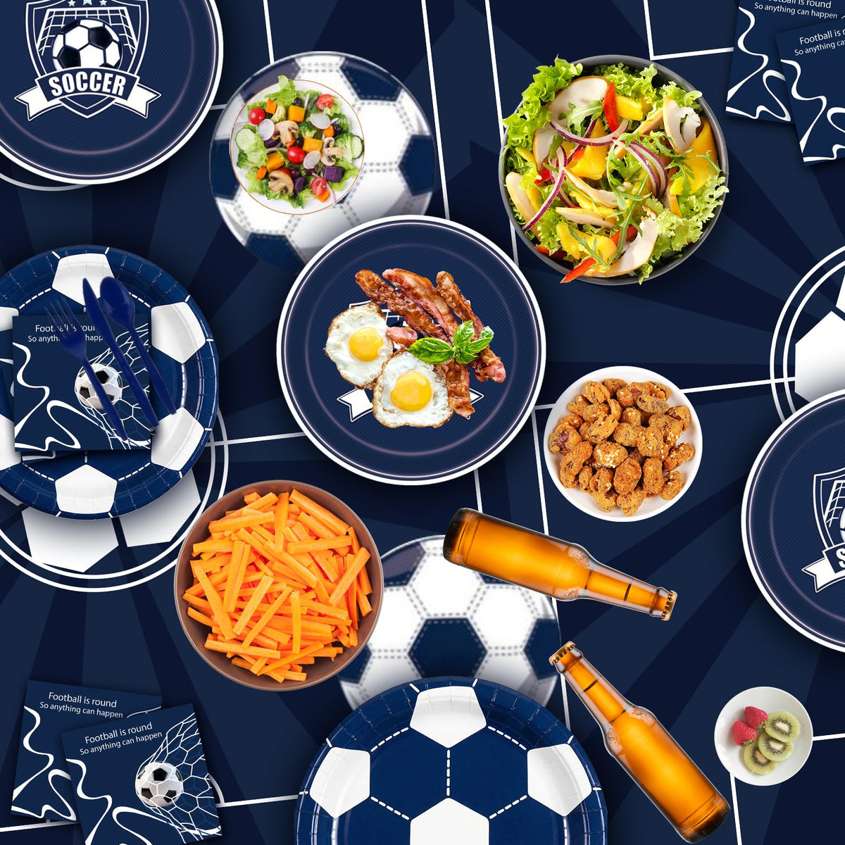 Soccer Plates and Napkins 171 Count Disposable Soccer Party - TechTrek Automotive Official Imagery - 8