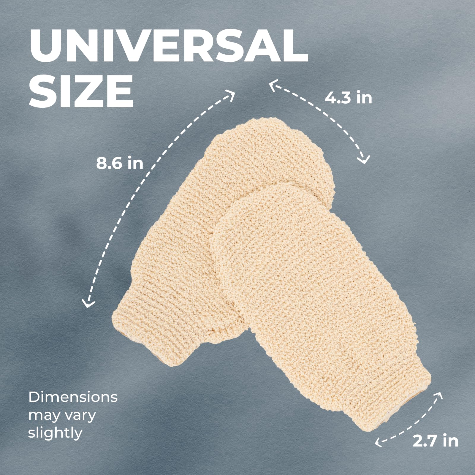 GUARD&MARINE Natural Shower Mitts - Hemp Bath Gloves for Skin Exfoliation - GUARD&MARINE Official Product View 6