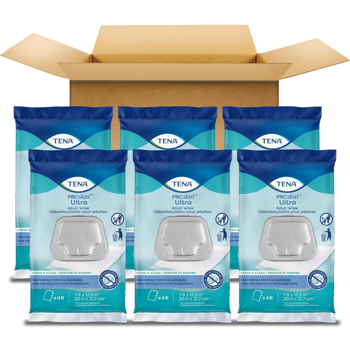 TENA Proskin Adult Wipes for Incontinence Unisex 288 ct - TENA Official Imagery - 3