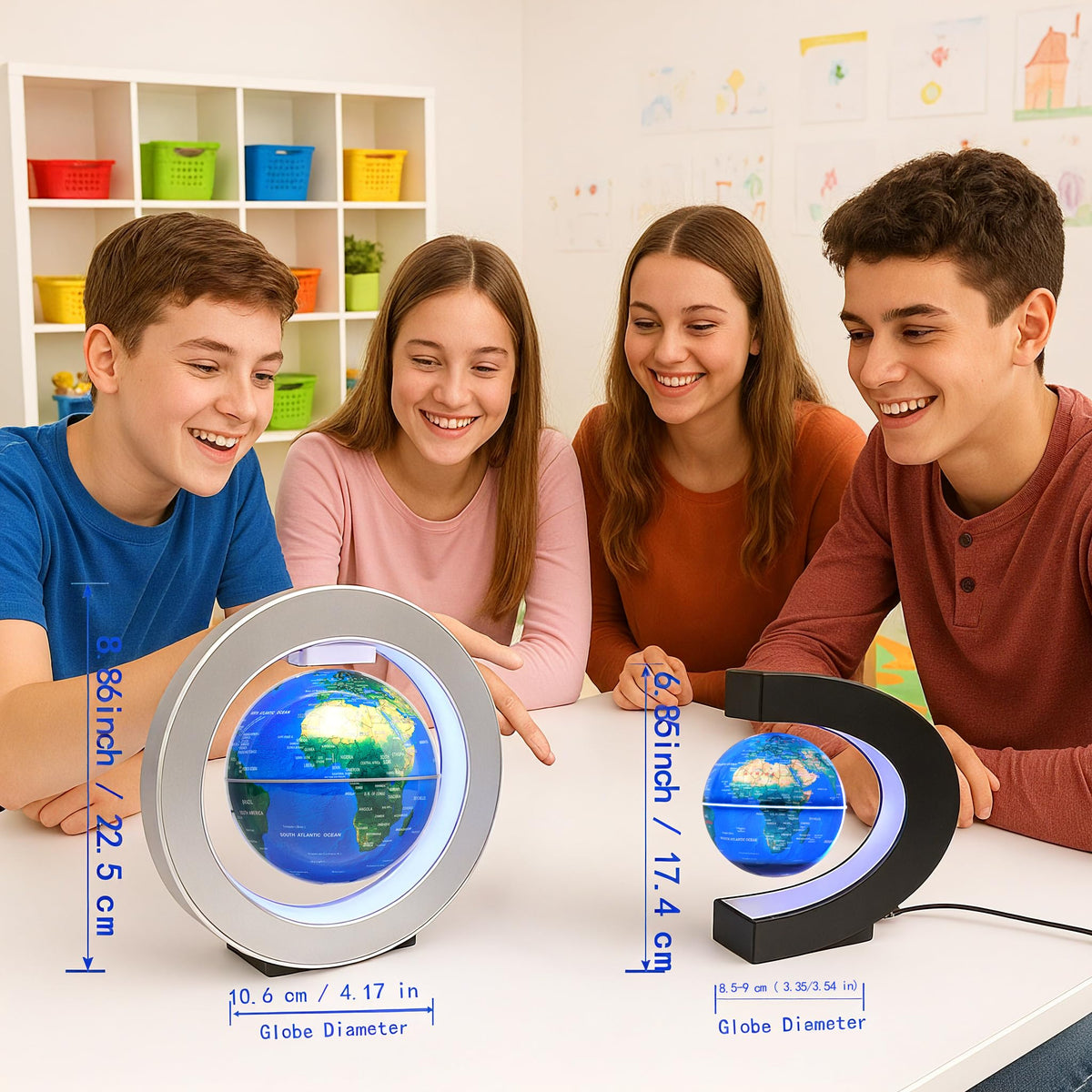 Magnetic Levitation Floating Globe 4 Constellation Geography - KAIMC Official Imagery - 3