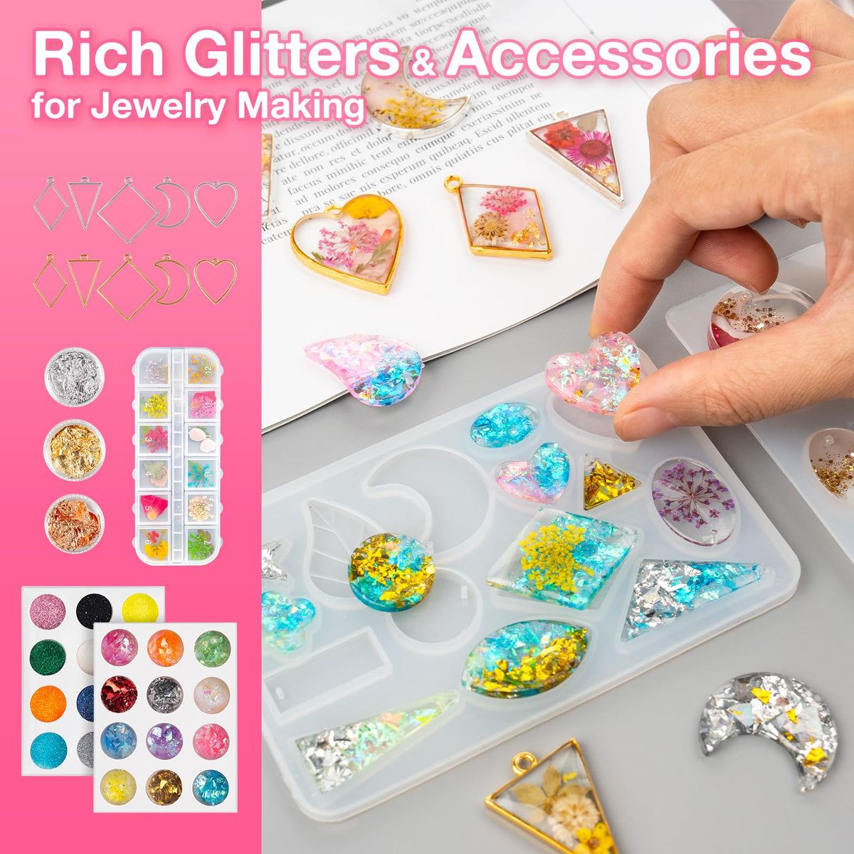 300g UV Resin Kit with Light and Molds Upgraded Crystal - YIEHO Official Imagery - 6