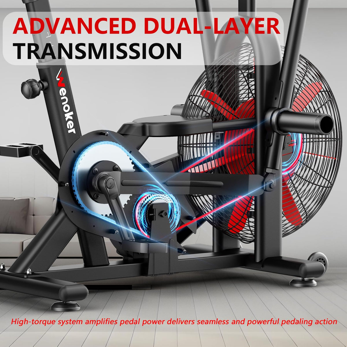 Wenoker Exercise Bike Air Bike with Smart APP ISCC PLUS - Wenoker Official Imagery - 4