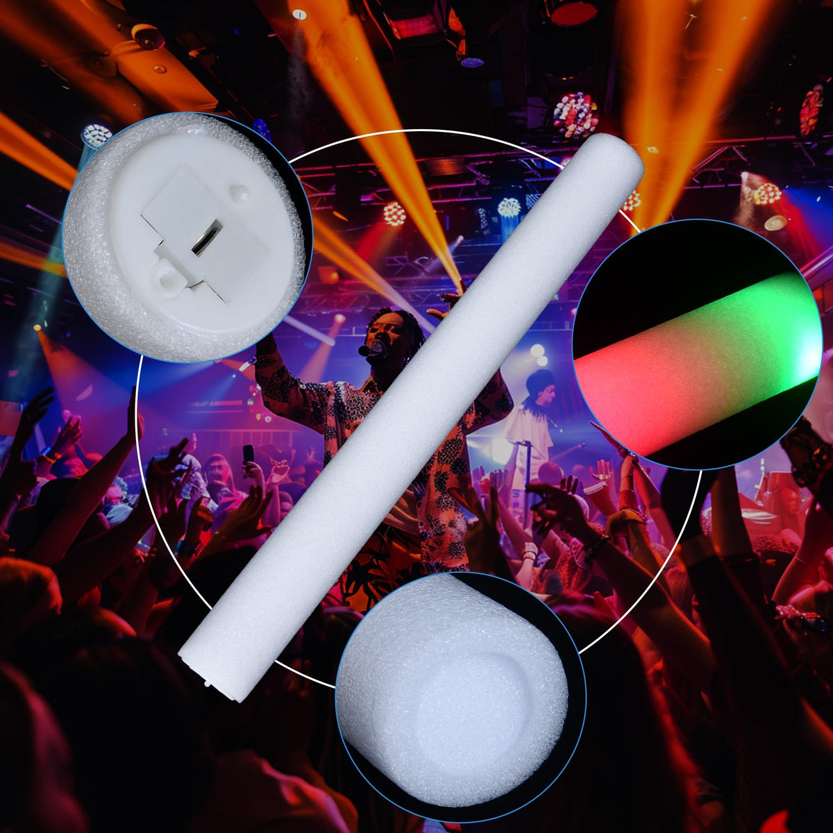 68 Pack Led Foam Sticks Bulk Wedding Glow Sticks for - JODOUEEIR Official Imagery - 6