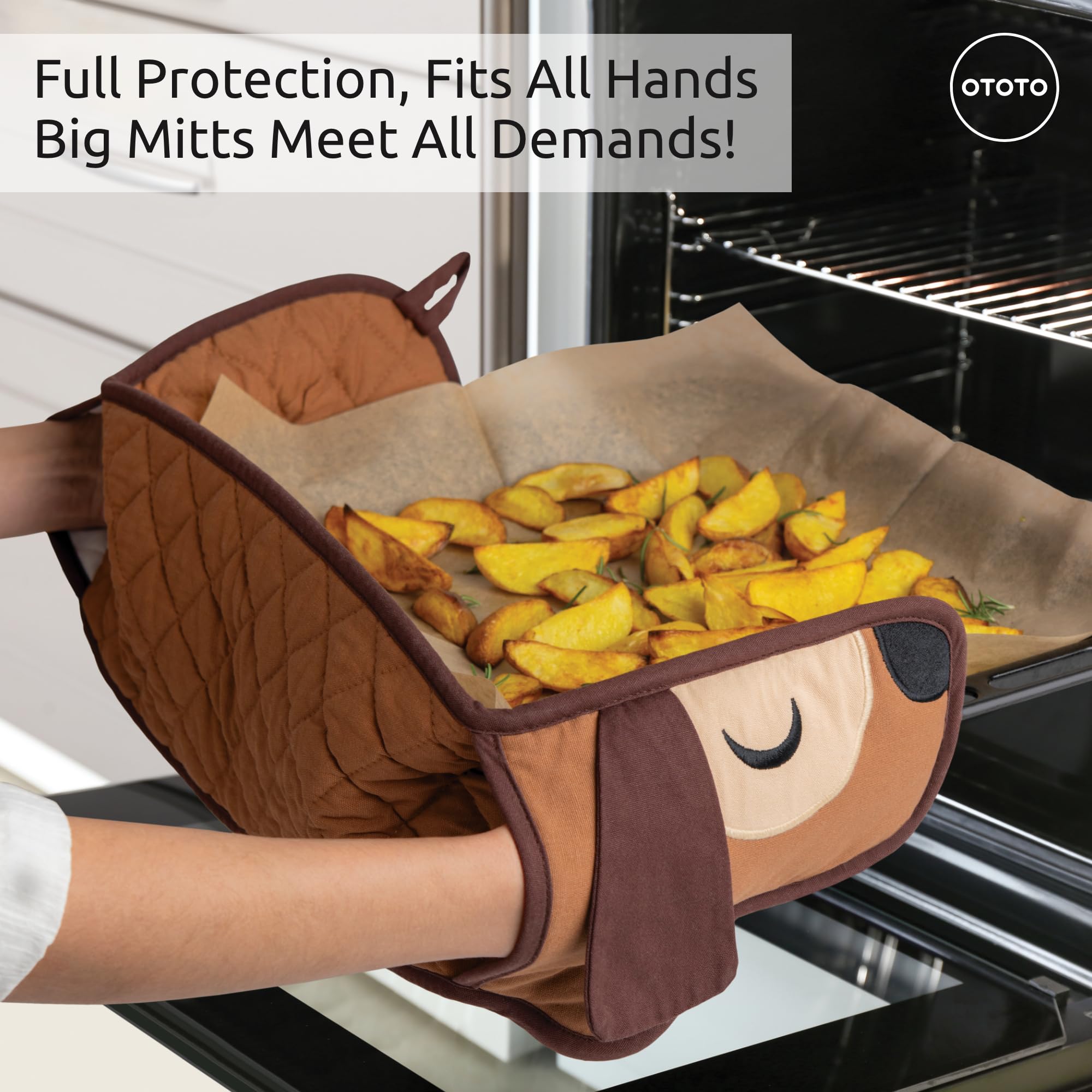 OTOTO Hot-Dog Double Oven Mitts Cute Funny - Gifts for Dog Lovers, Dac - View 4