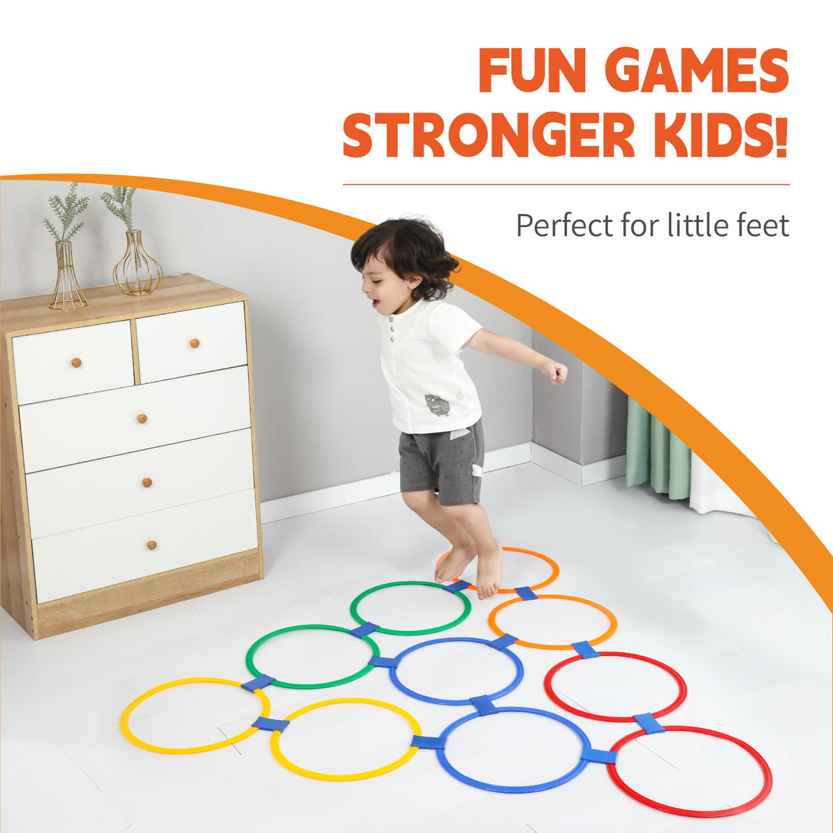 20Pcs 11 Hopscotch Rings Agility Rings for Kids Obstacle - Oranmew Official Imagery - 7