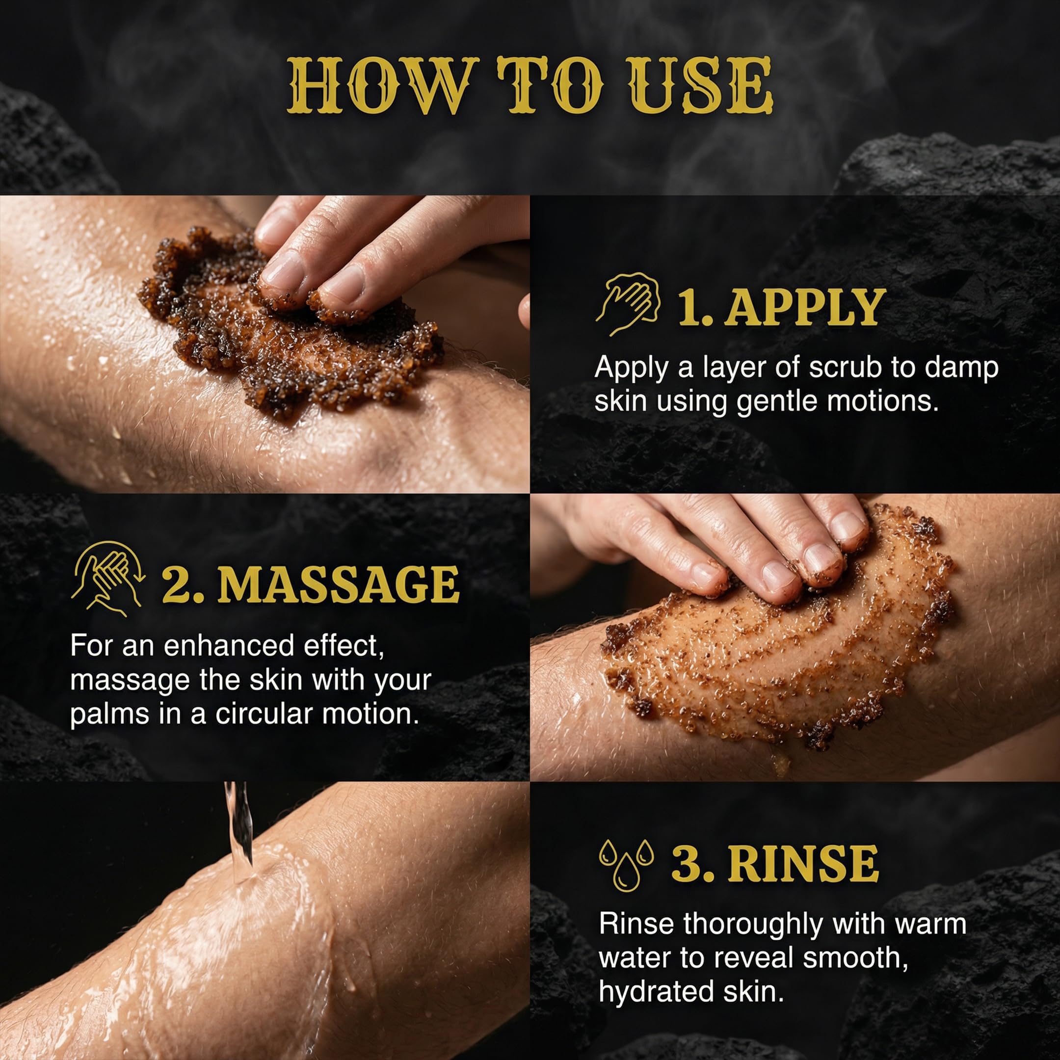 Alicemera Men's Body Scrub With Dead Sea Salt, Sandalwood, Aloe Vera 17 - Alicemera Official Product View 5