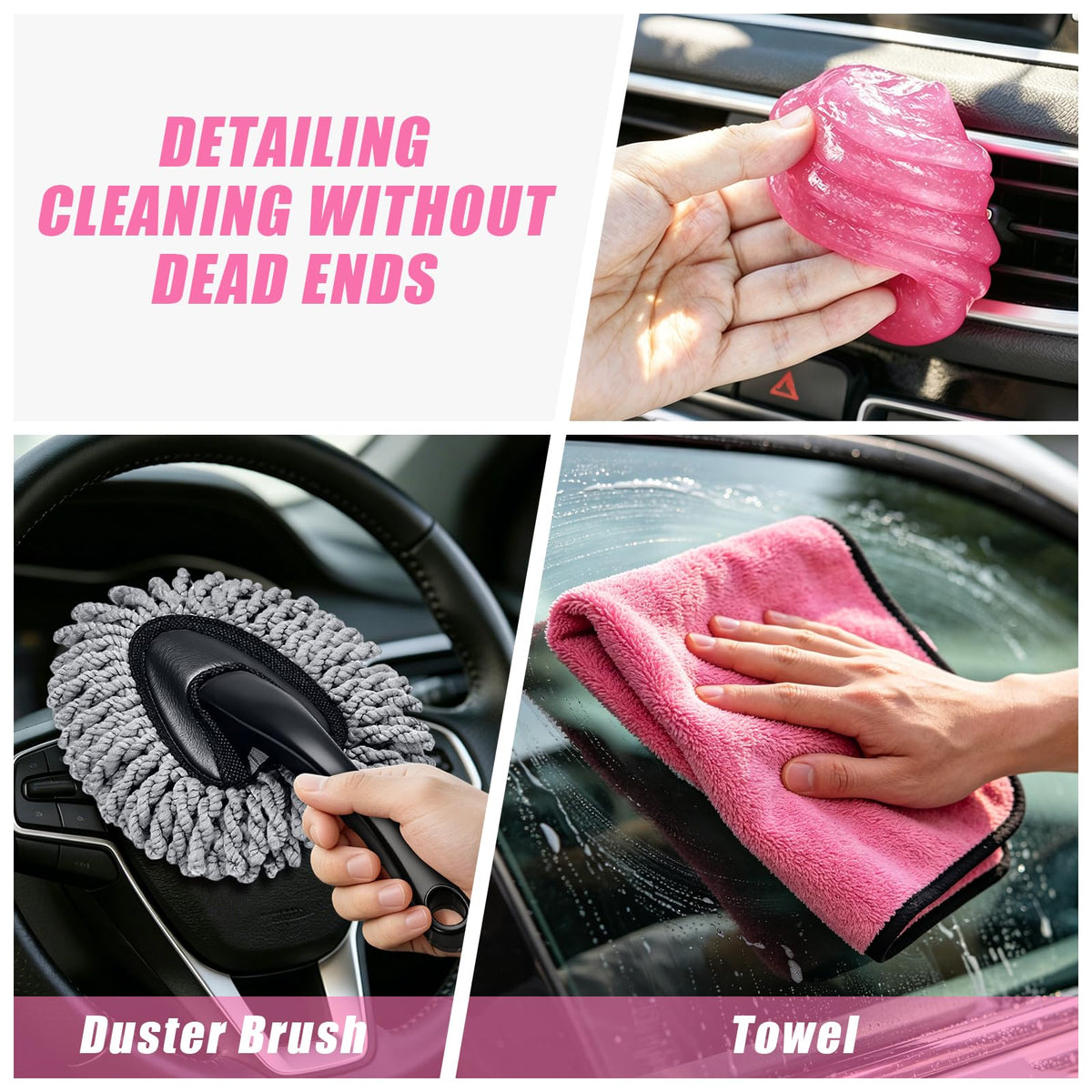21PCS Car Detailing Kit Interior Cleaner - YJUSMAK Official Imagery - 8