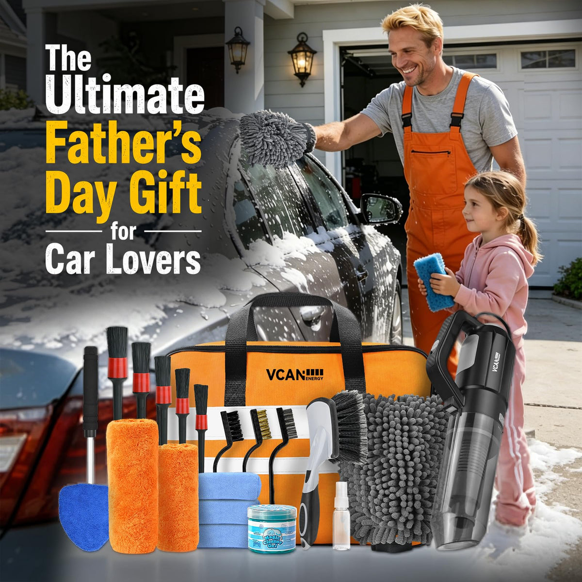 Car Cleaning kit Car Interior Detailing kit with 10000pa Car - VCANENERGY Official Imagery - 3