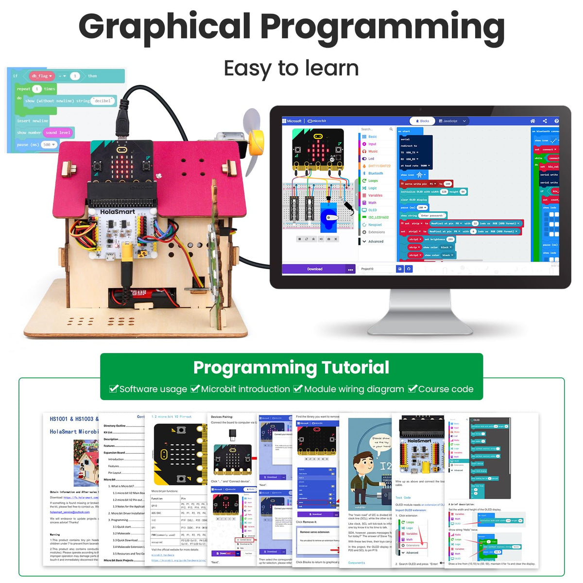 Microbit Smart Home Kit for Microbit V1 and V2 Electronics - HOLASMART Official Imagery - 8