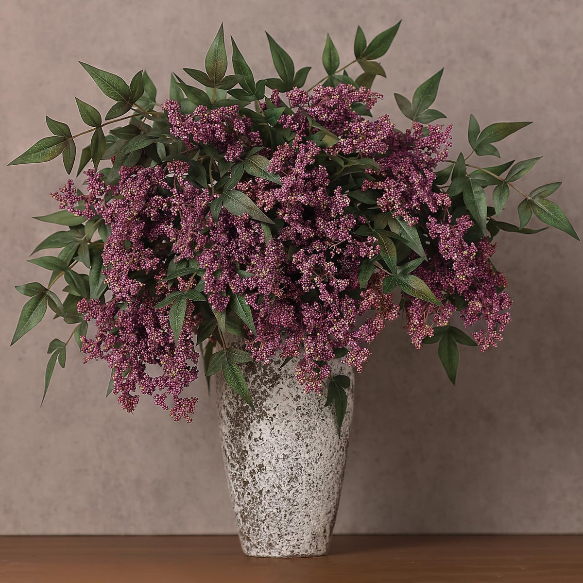 4 Pcs 36 Artificial Nandina Berry Stem Fake Branches for - Juxdp Official Imagery - 1