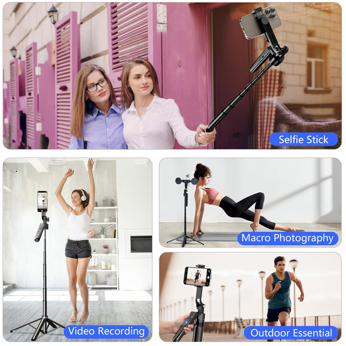 Auto Face Tracking Tripod for iPhone with Light No APP - DMYWB Official Imagery - 5