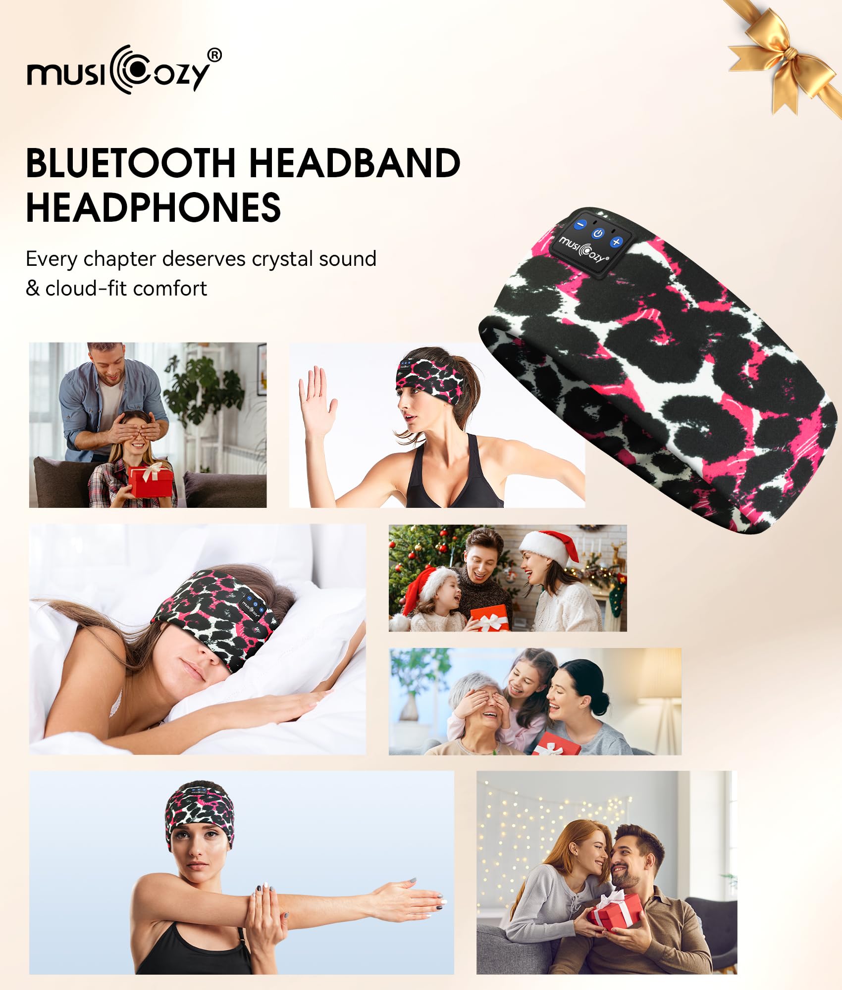 MUSICOZY Bluetooth 5.4 Sleep Headphones Headband Sports Wireless by MUSICOZY - Angle View 8