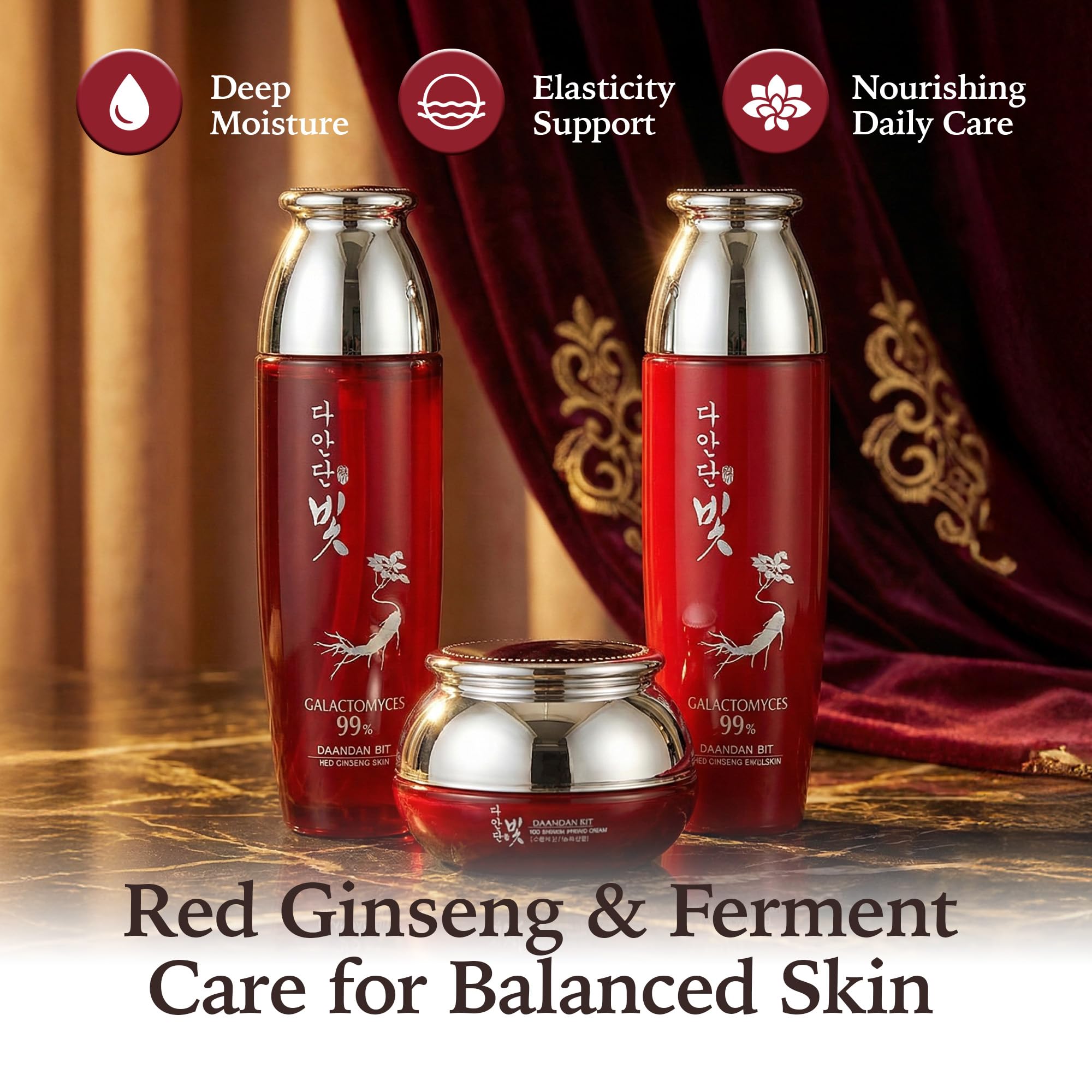 DAANDAN Bit Premium Red Ginseng Set, Skin 5.07 FL OZ, Emulsion - Jigott