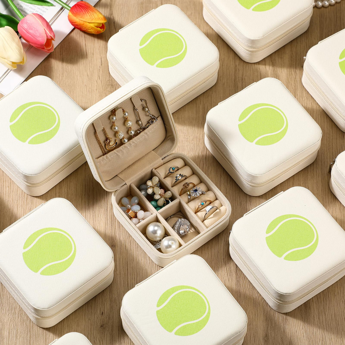 GlikCeil 12 Pcs Tennis Gifts for Team Bulk Tennis Jewelry - GlikCeil Official Imagery - 3