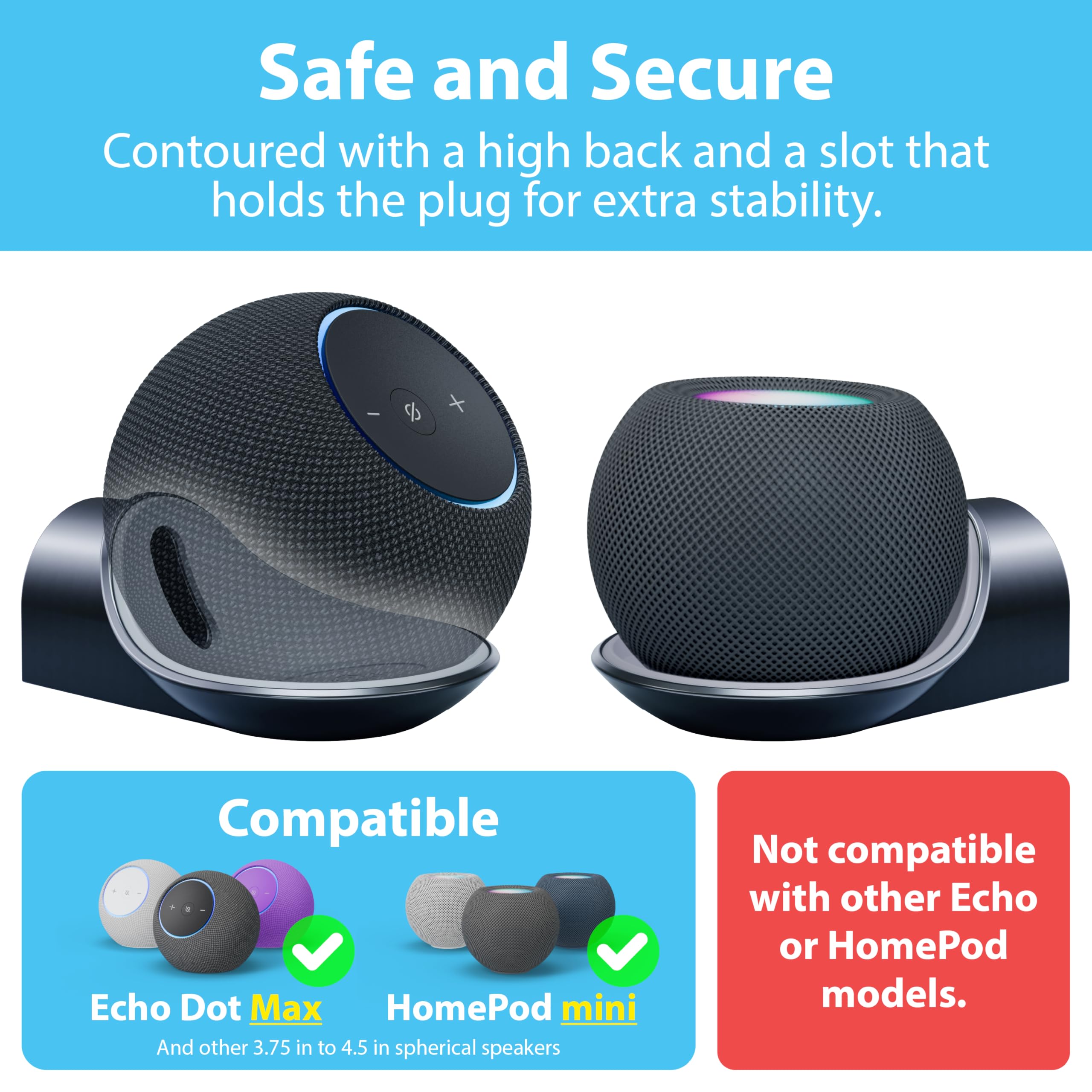 TotalMount – Premium Wall Mount for Echo Dot MAX, HomePod Mini, a by TotalMount - Angle View 5
