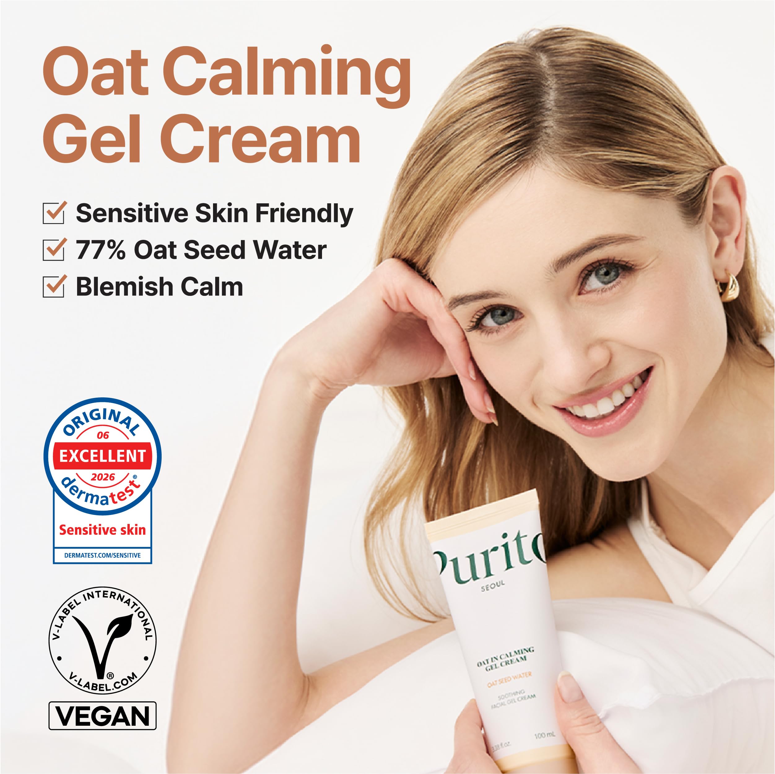 PURITO Oat Calming Gel Cream for Sensitive Skin, 3.38 fl.oz - PURITO Official Product View 3