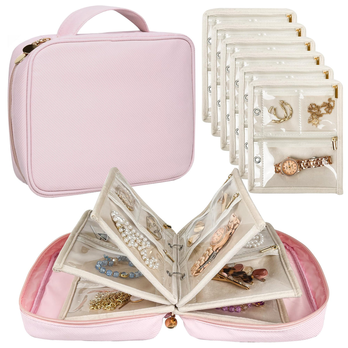 Travel Jewelry Organizer Case Jewelry Bags Jewelry Storage - LingLingo Official Imagery - 8