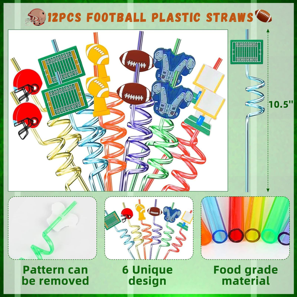 134 Pcs Football Party Favors Set 12 Silicone Bracelet 12 - Bluegogo Official Imagery - 5