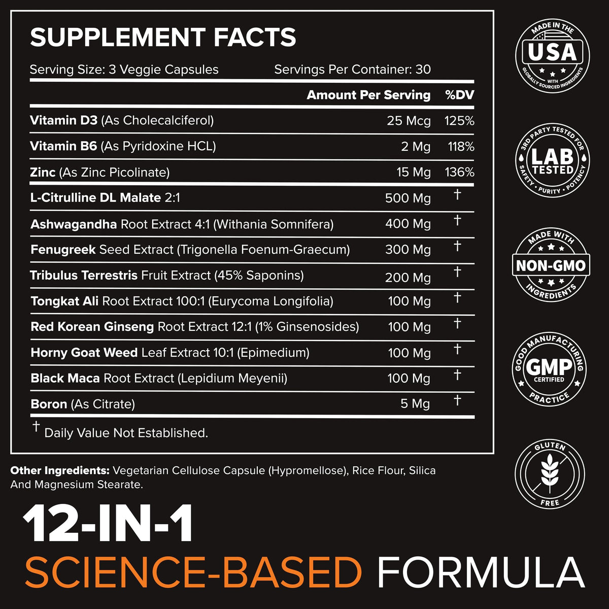 Peak Potential 12 in 1 Testosterone Support for Men - STRIVLABS Official Imagery - 5