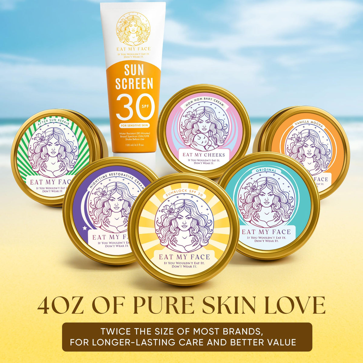 Grass Fed Beef Tallow Moisturizer Clean Skincare That - Eat My Face Official Imagery - 8