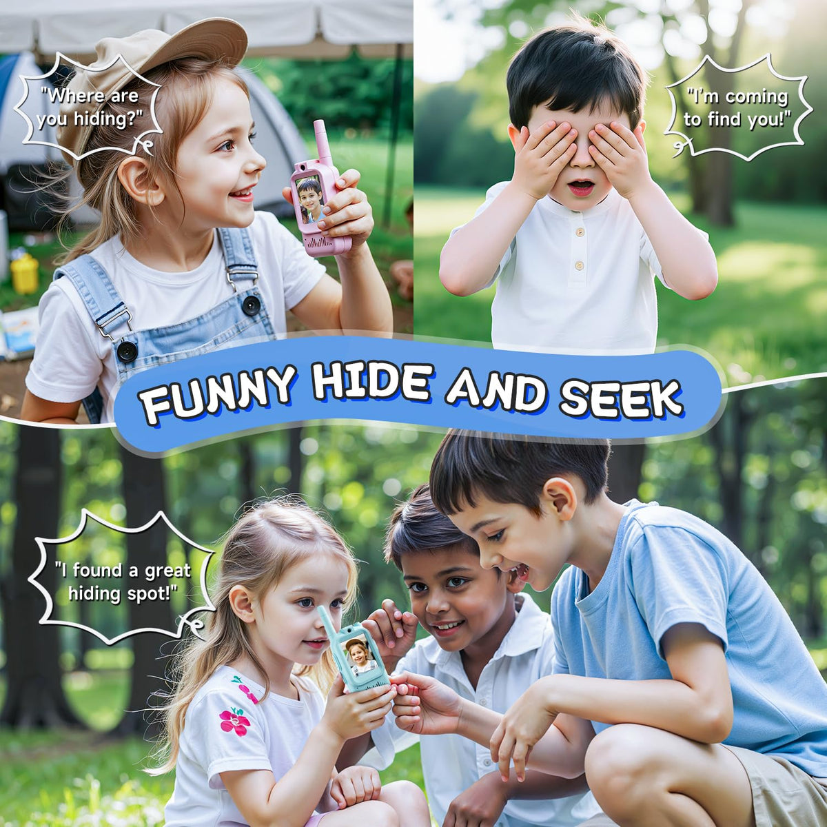 Kids Video Walkie Talkies 2 Pack Long Range Toy Walkie - YUSSBCU Official Imagery - 4