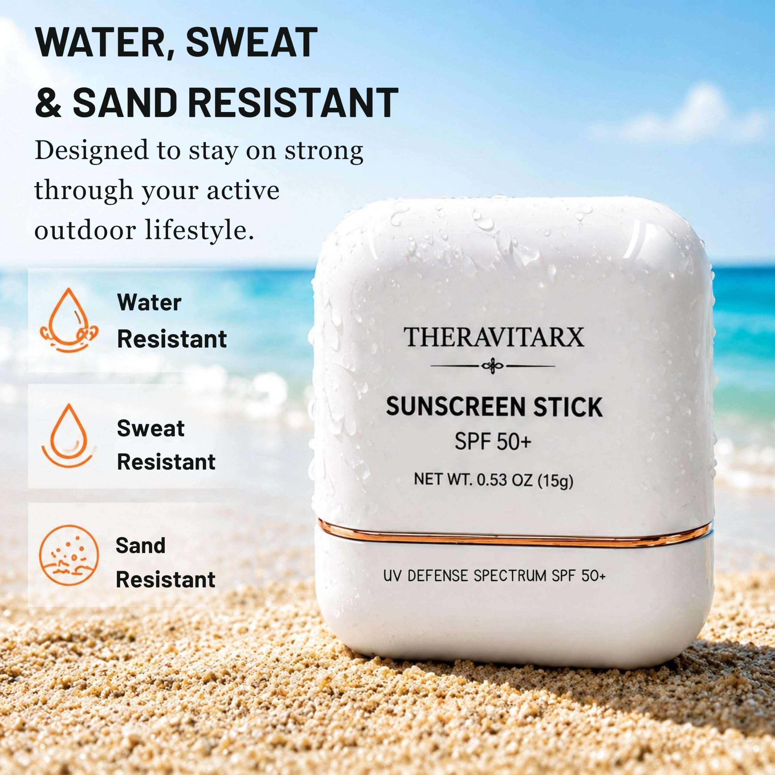 Airy Fit Sunscreen Stick SPF 50 Korean Formula Broad - THERAVITARX Official Imagery - 7