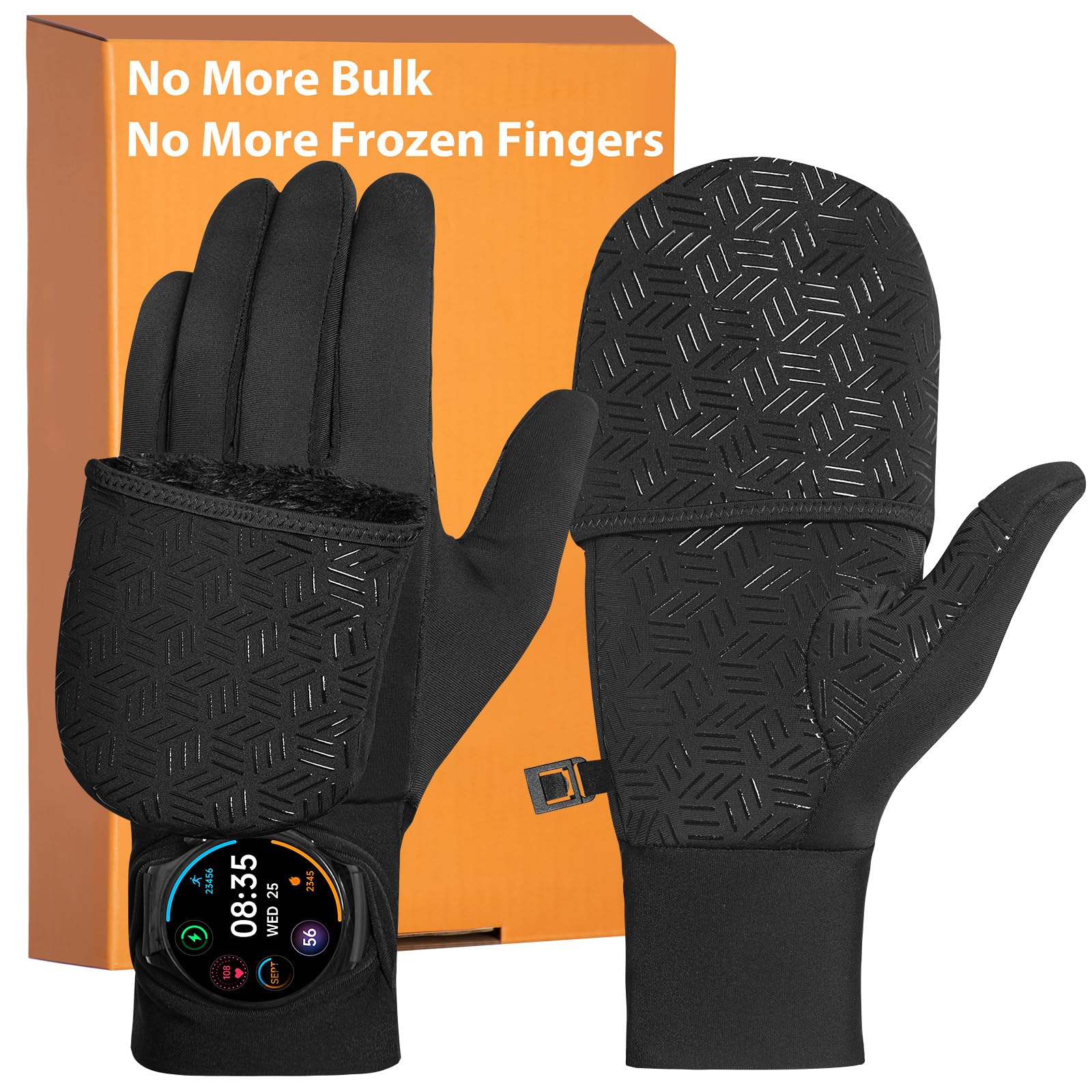 RIGWARL Winter Running Gloves Men Women Cold Weather, - Product Imagery