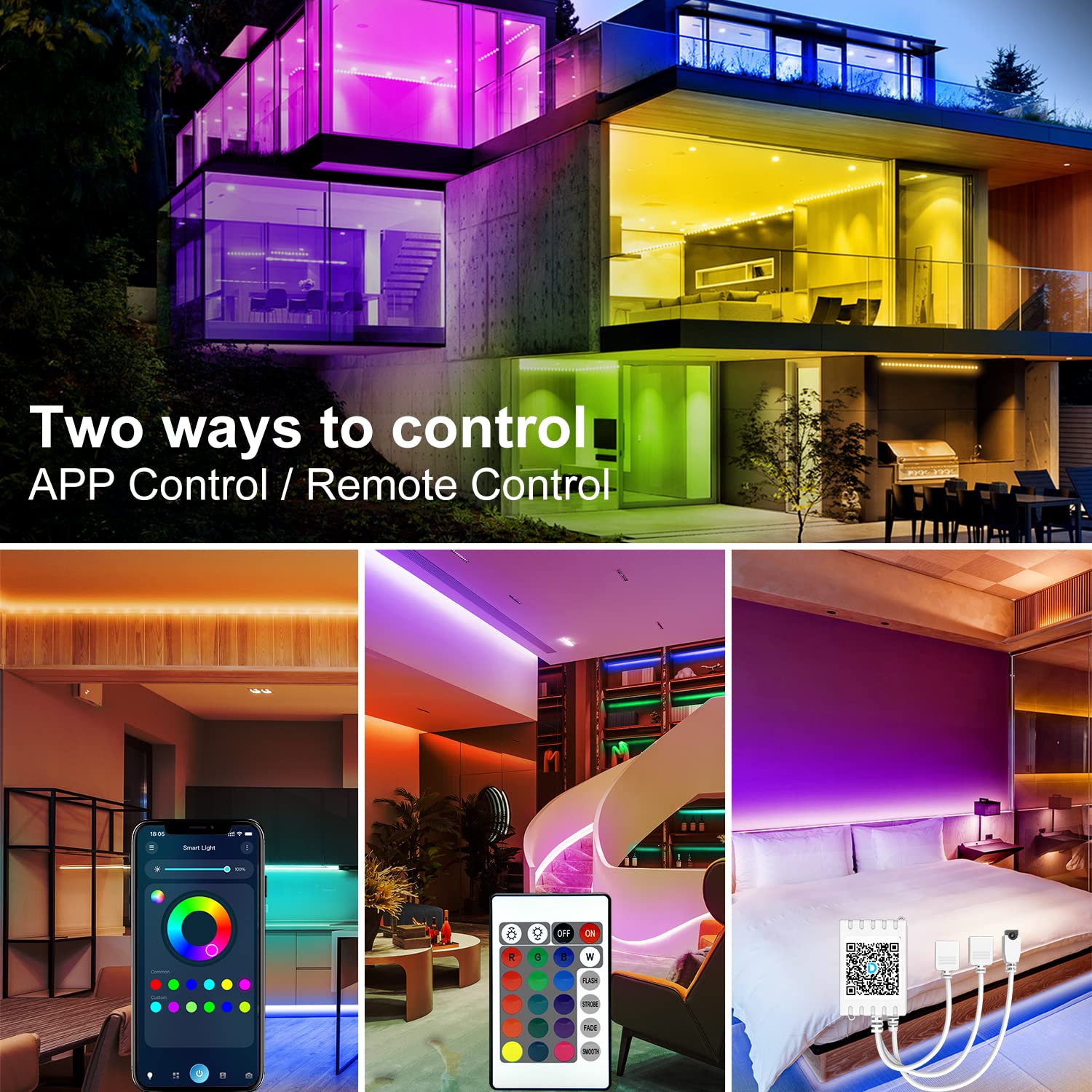 DAYBETTER LED Strip Lights 200 ft  , Smart App Control Lighting B - DAYBETTER Official Product View 5
