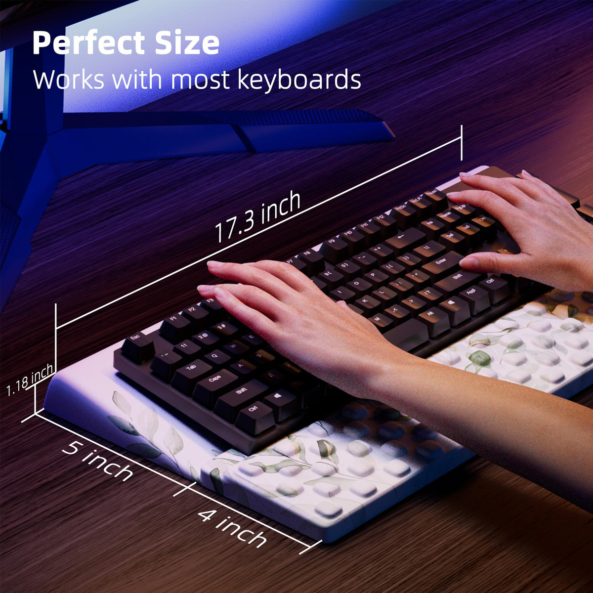 Ospelelf Keyboard Wrist Rest Pad Comfy Ergonomic Keyboard - Ospelelf Official Imagery - 3