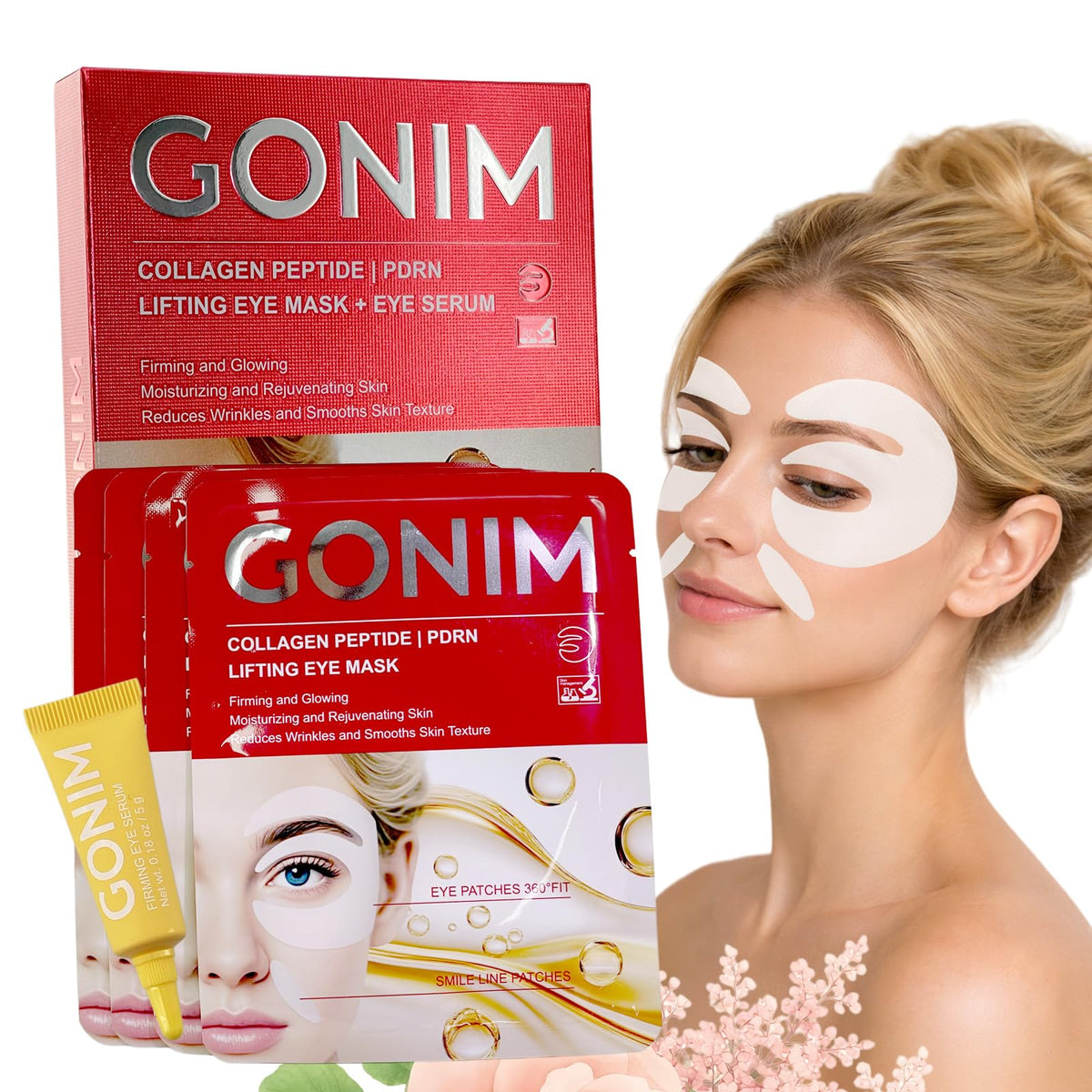 GONIM Eye Patches with Collagen Peptides Caffeine and PDRN - GONIM Official Imagery - 8