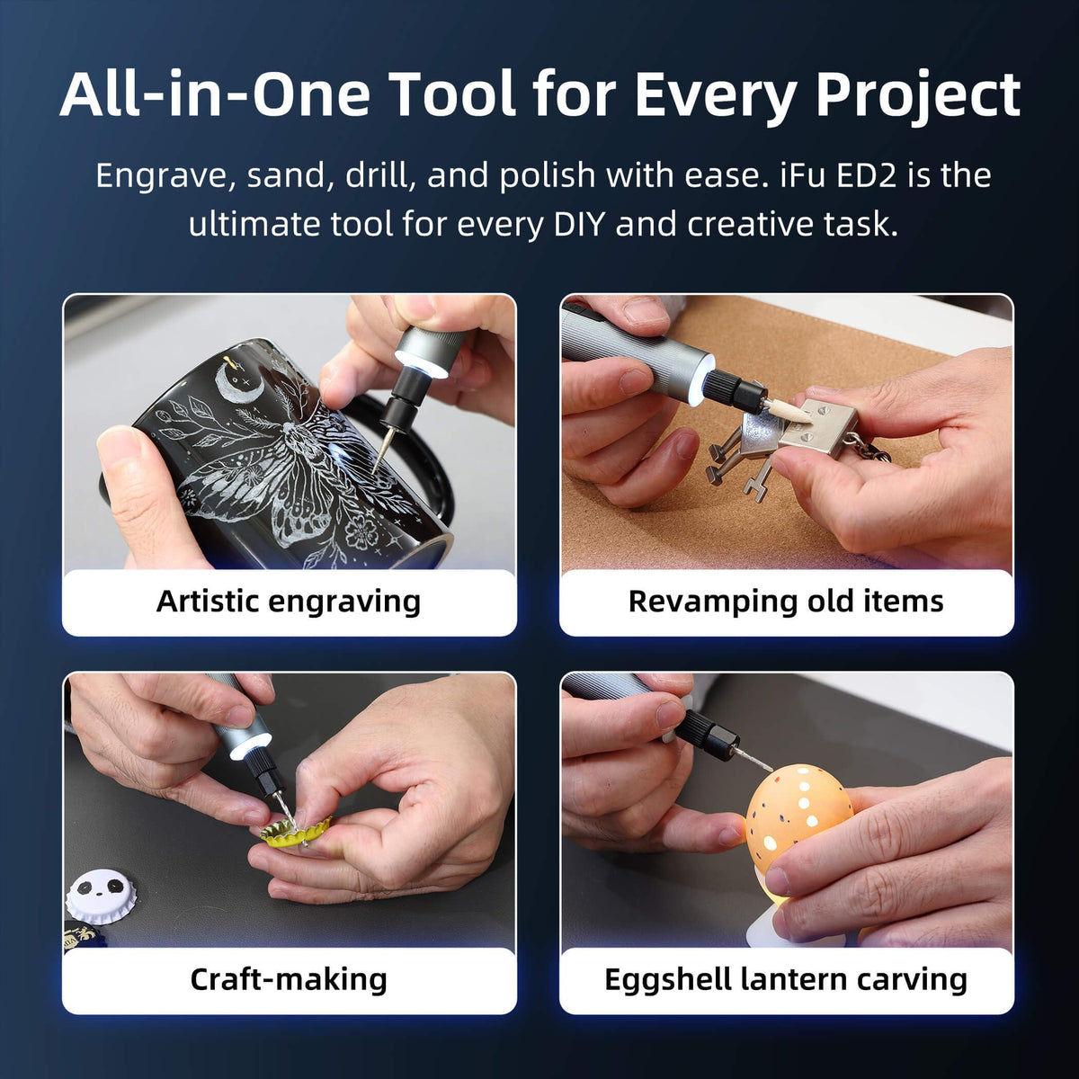 iFu Mini Cordless Rotary Tool Kit 150mN m Torque Engraving - IfU Official Imagery - 3