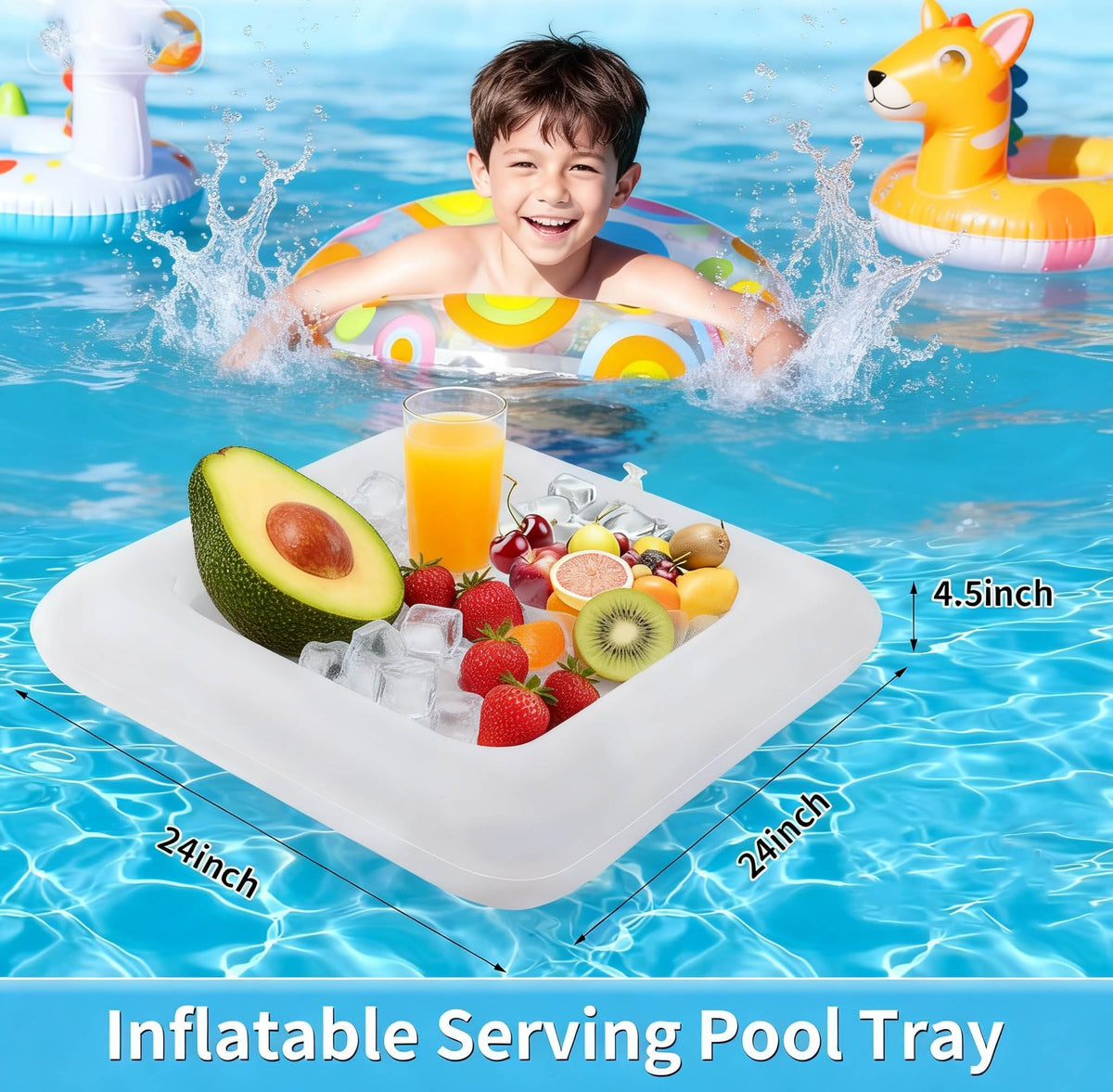 3 piece Inflatable ice Serving bar Inflatable ice Tray - Premium Selection Official Imagery - 3