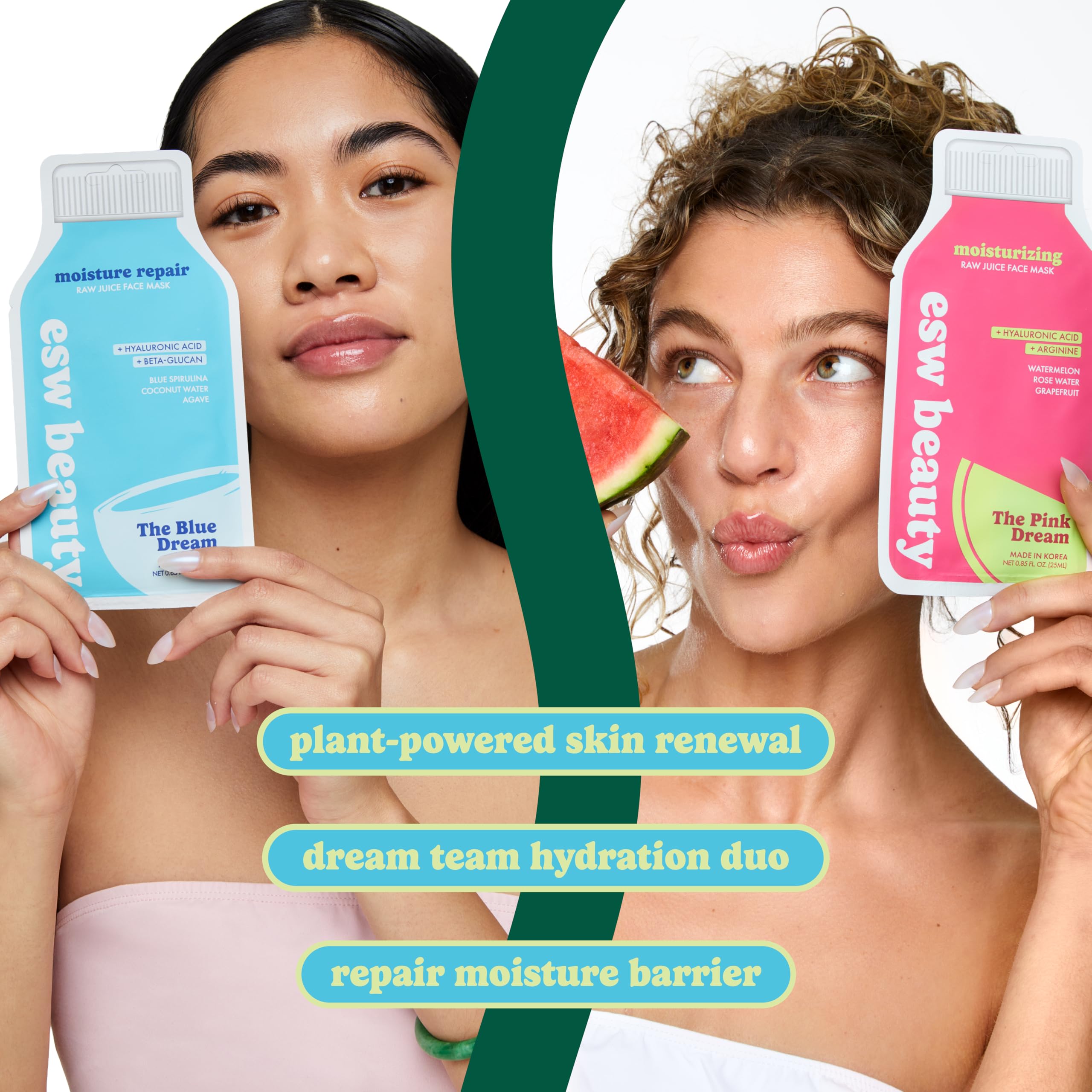ESW Beauty Face Masks Set, The Pink Dream &amp; Blue Dream, 2 - ESW Beauty