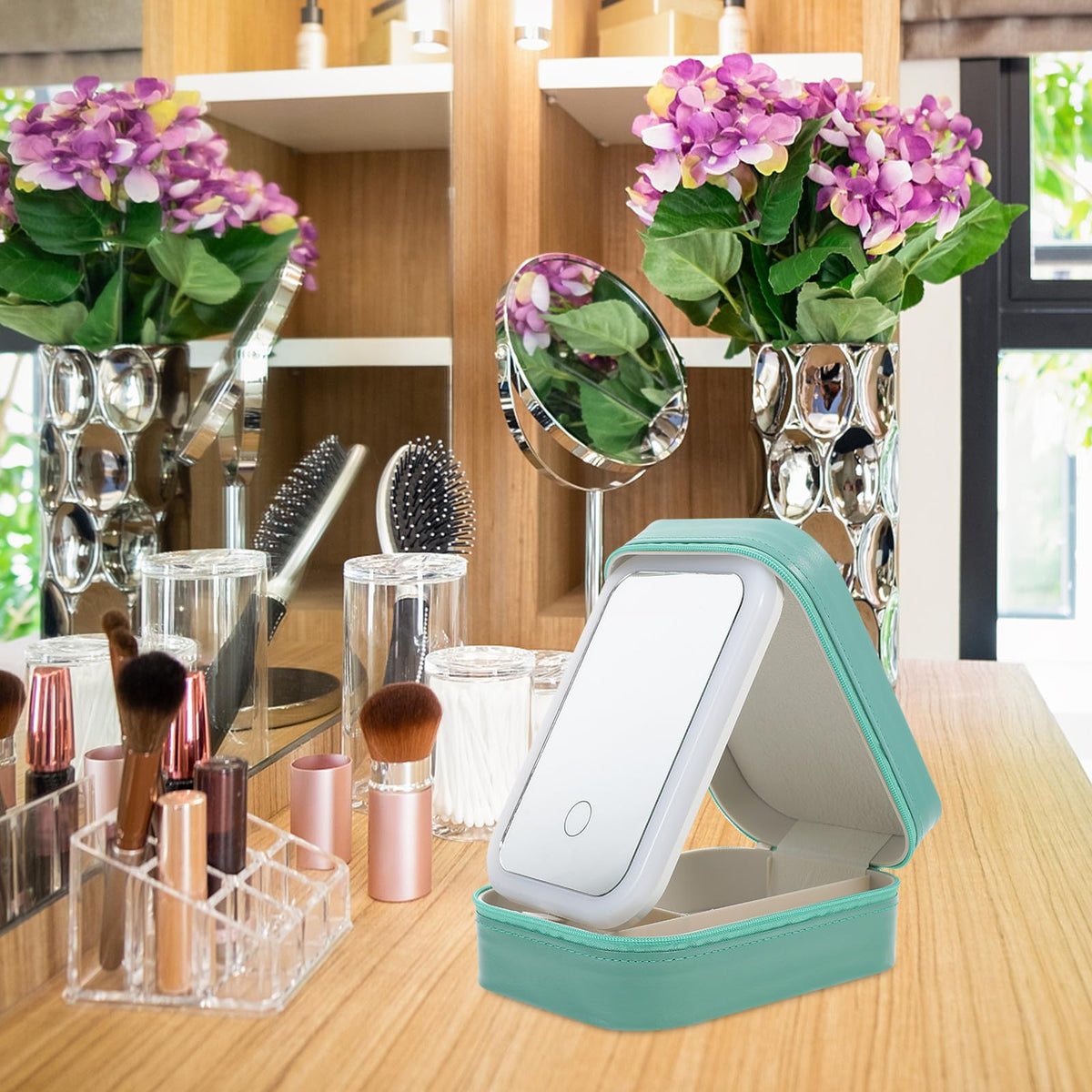VILLCASE Light up Makeup Bag with LED Mirror Small Travel - VILLCASE Official Imagery - 7