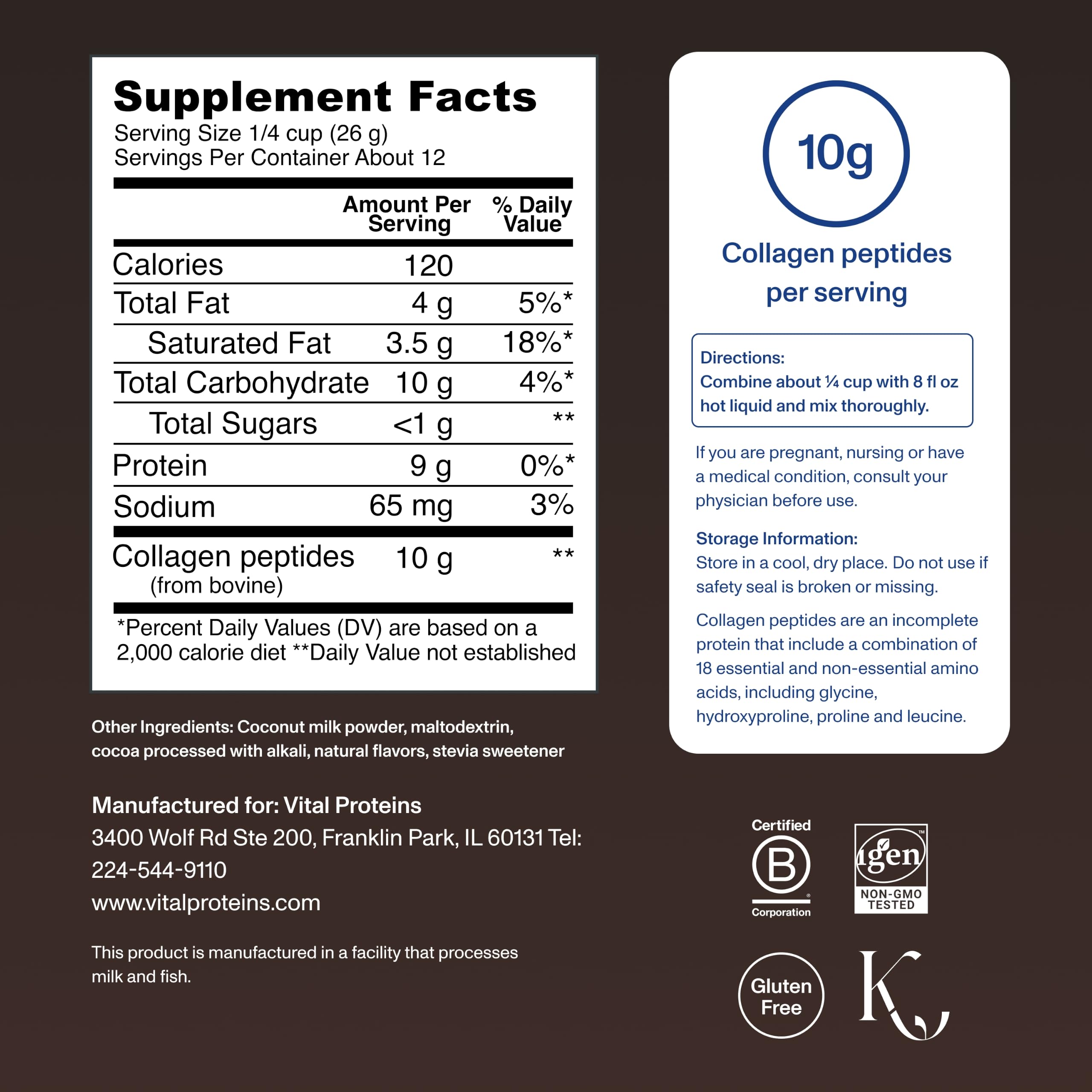 Vital Proteins Collagen Peptides Powder Mocha Coffee Creamer - Vital Proteins Official Imagery - 3