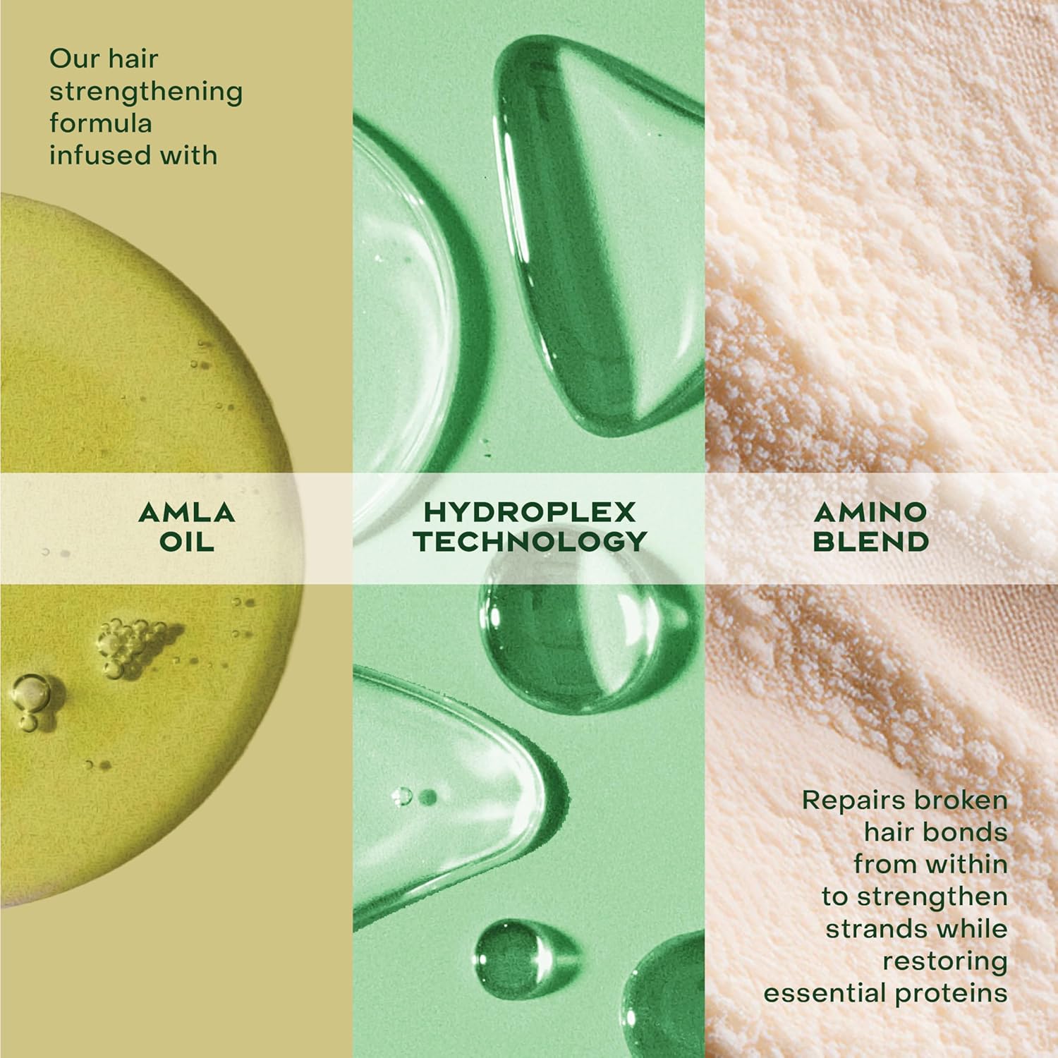 Shea Moisture Amla Oil Bond Repair System complete strengthening set with bottles of shampoo and conditioner for damaged hair