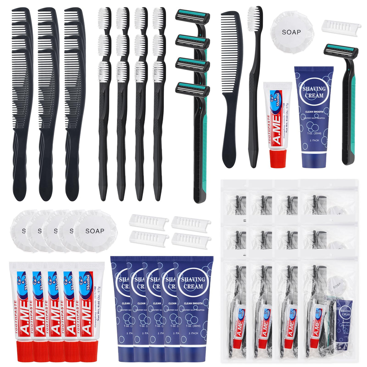 Hygiene Kits for Homeless Care Package Travel Size - RSQAZQ Official Imagery - 2