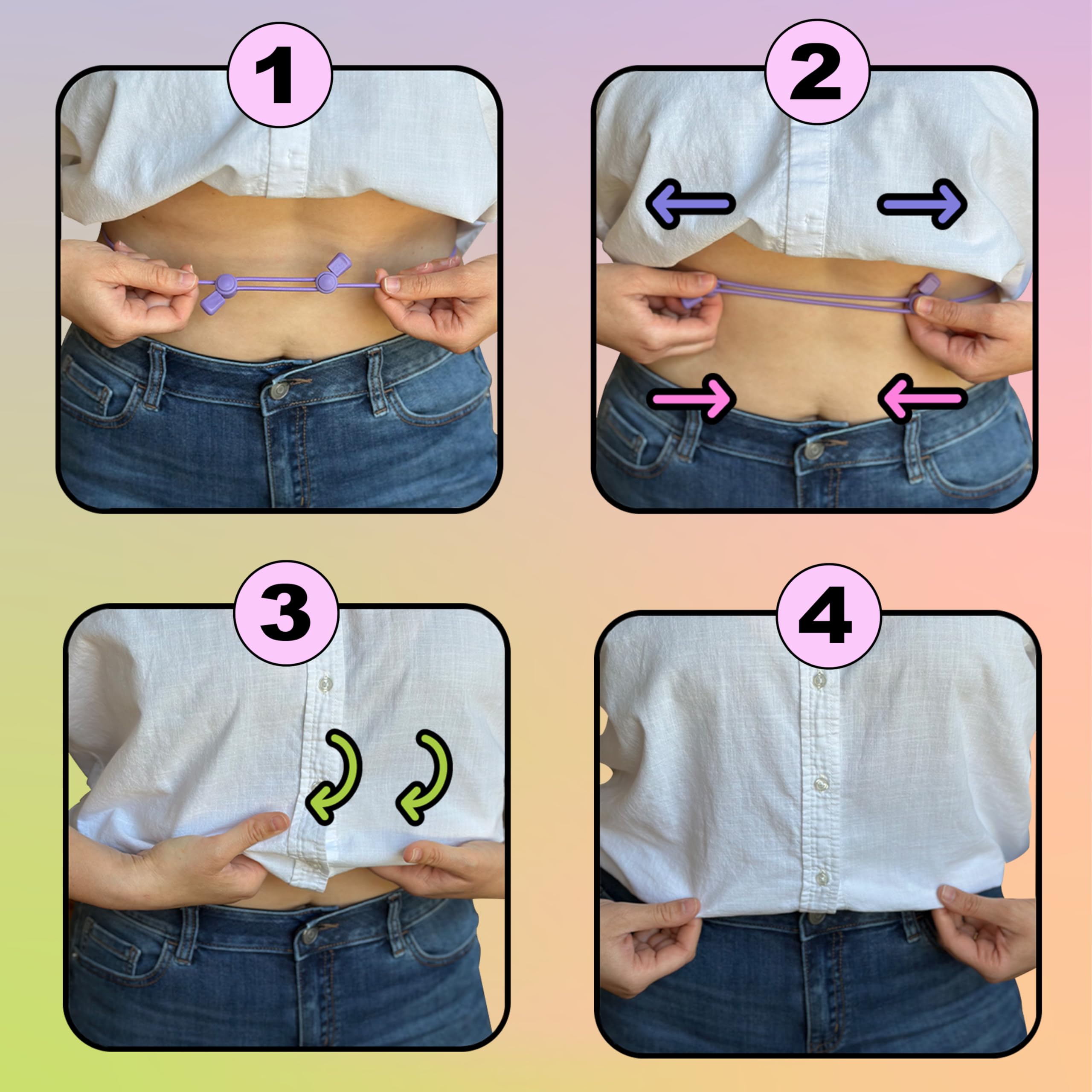 Croptuck Original Adjustable Crop Tuck Waist Band Tool for Tucking Shi - View 4