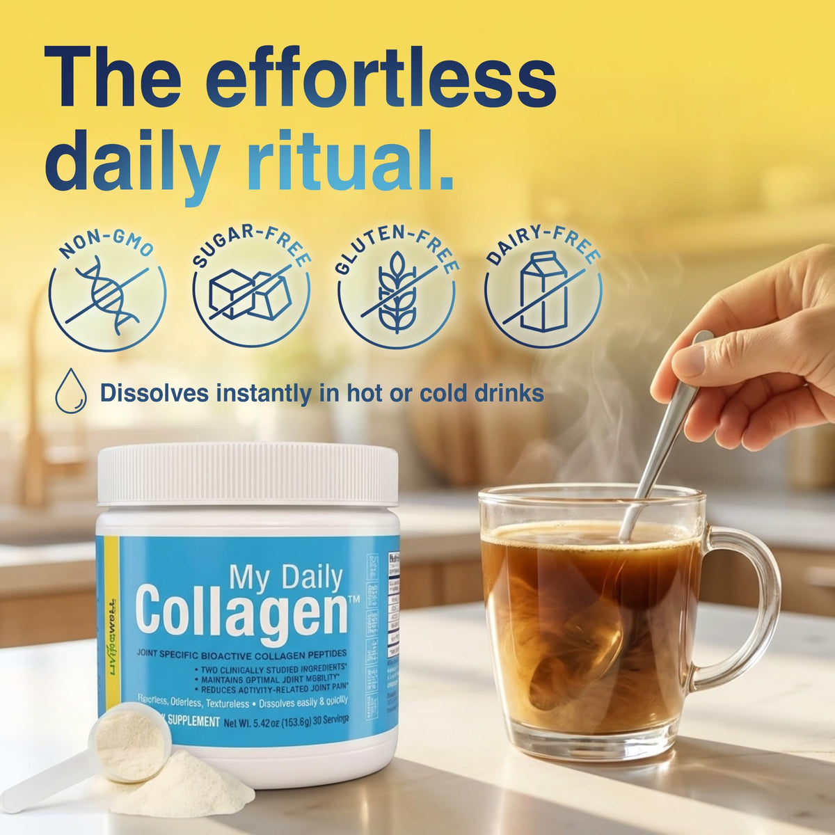 Collagen Peptides Powder Hydrolized Type 1 3 Collagen - My Daily Collagen Official Imagery - 7