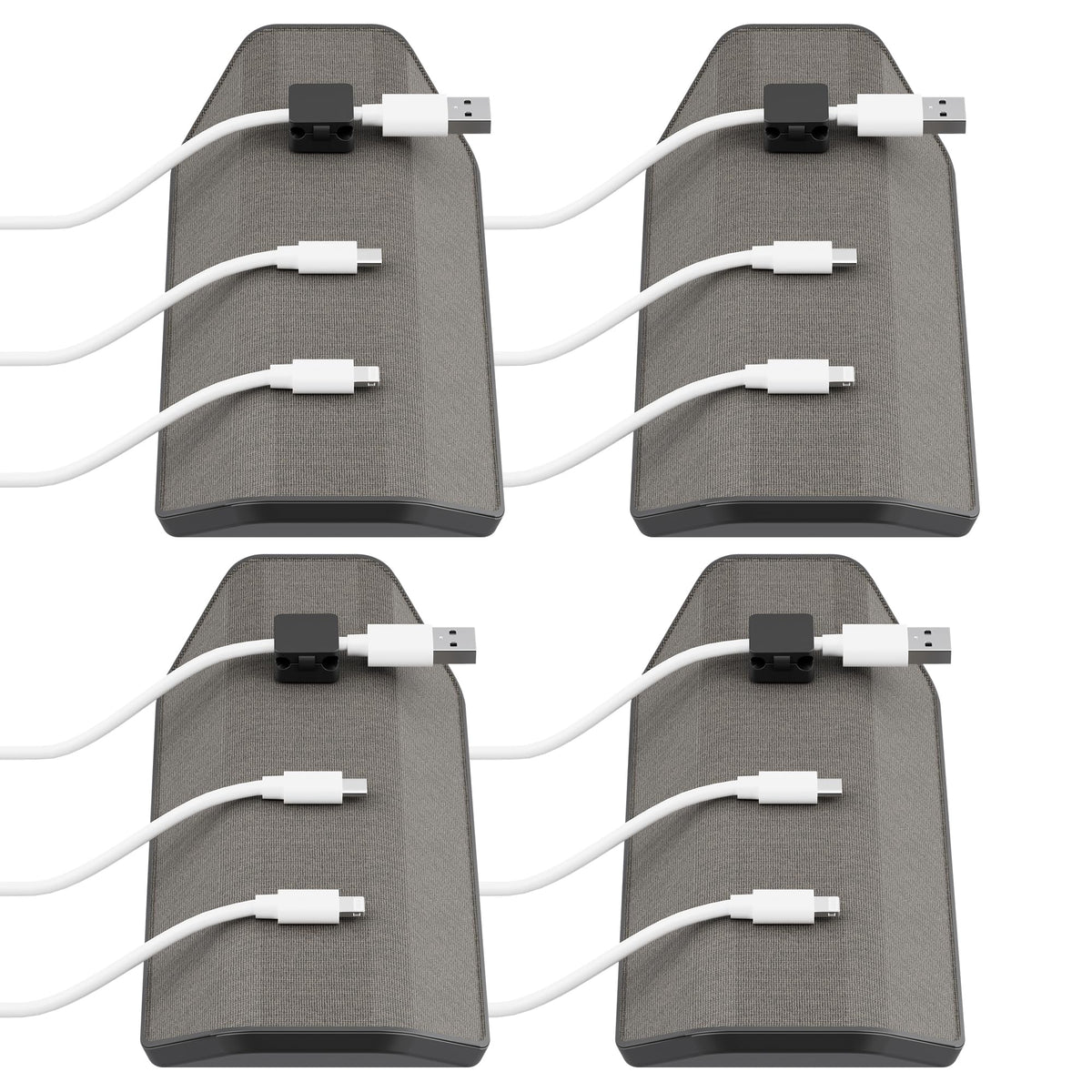 Magnetic Cable Management Organizer 4 PK Cord Holder 12 - CHARGEWORX Official Imagery - 2