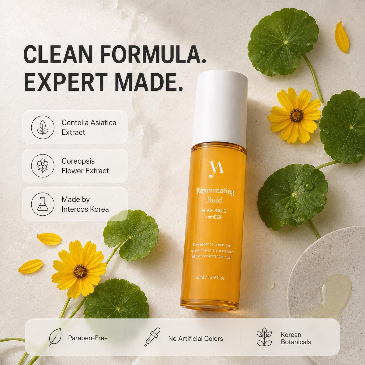 Rejuvenating Fluid Essence Hydrating Korean Essence with - Yashuv Official Imagery - 5
