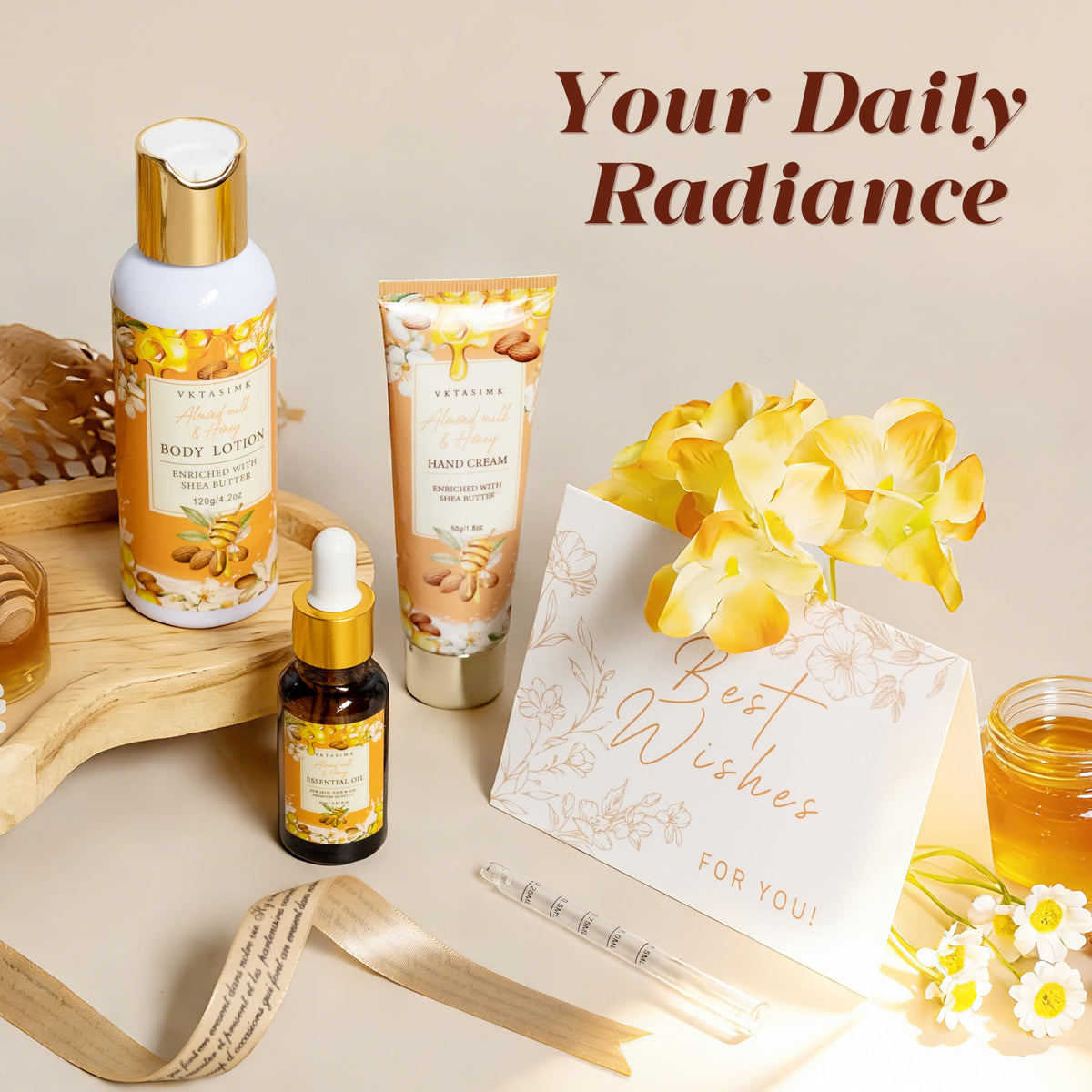 Gifts for Women Birthday Almond Milk Honey Relaxing Home Spa - VKTASIMK Official Imagery - 6
