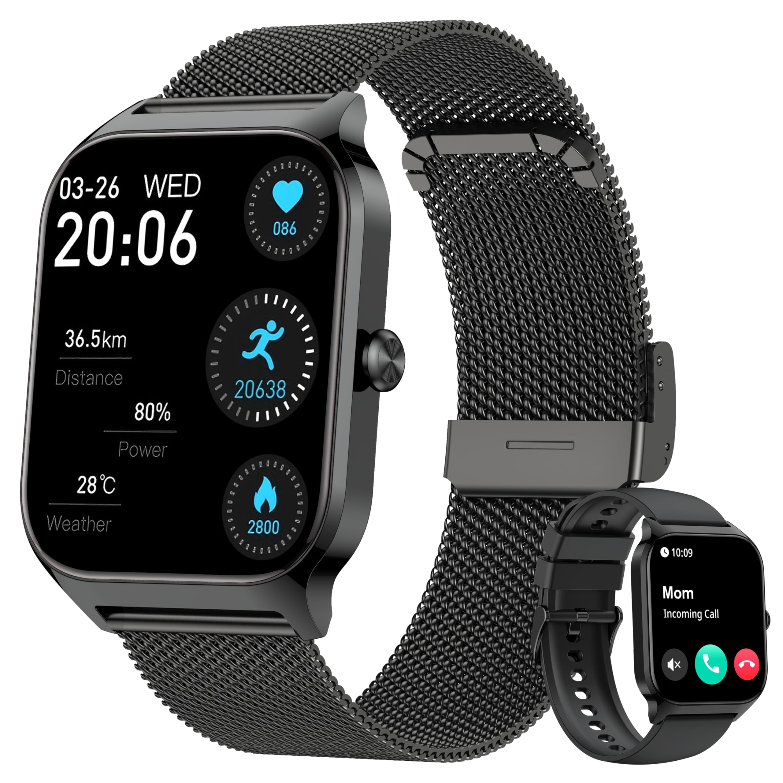 Popglory Smart Watch Women Men, 1.85" Lightweight Fitness Tracker Make - View 9