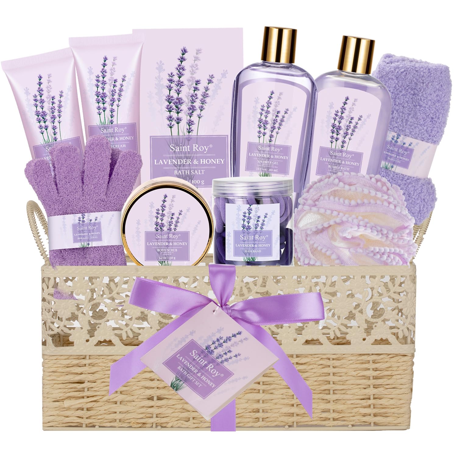 Spa Bath &amp; Body Gifts for Women, Jasmine Peony Spa Gift - Saint Roy
