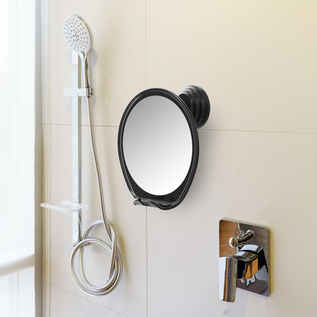 HONEYBULL Fogless Shower Mirror for Shaving with Suction - HONEYBULL Official Imagery - 3