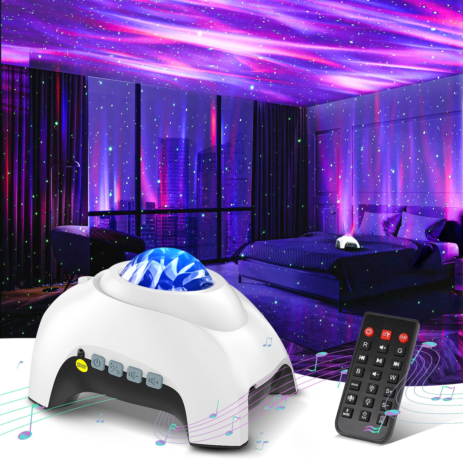 HODANS Northern Galaxy Light Aurora Projector with 33 Light Effec - HODANS Official Product View 8
